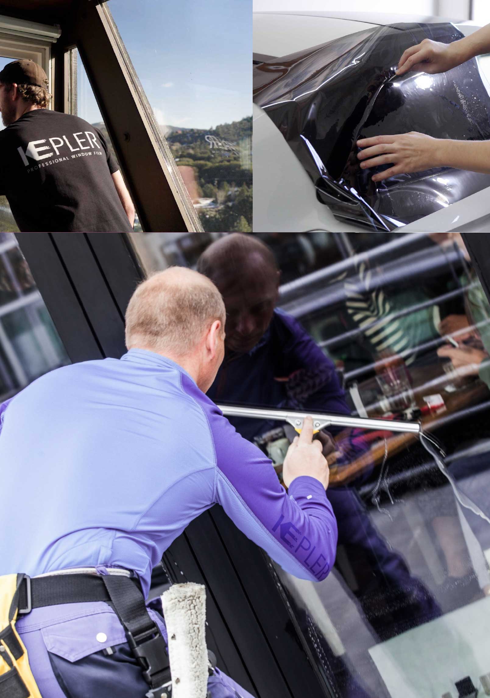 Kepler Professional Applying Anti-Graffiti Window Film to a Cataumet Shop Front