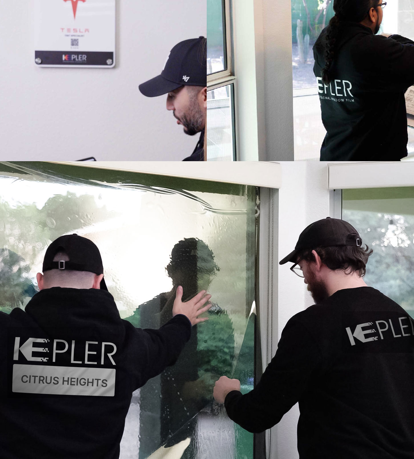 Kepler Technician Installing Advanced Window Tint to Home in Citrus Heights