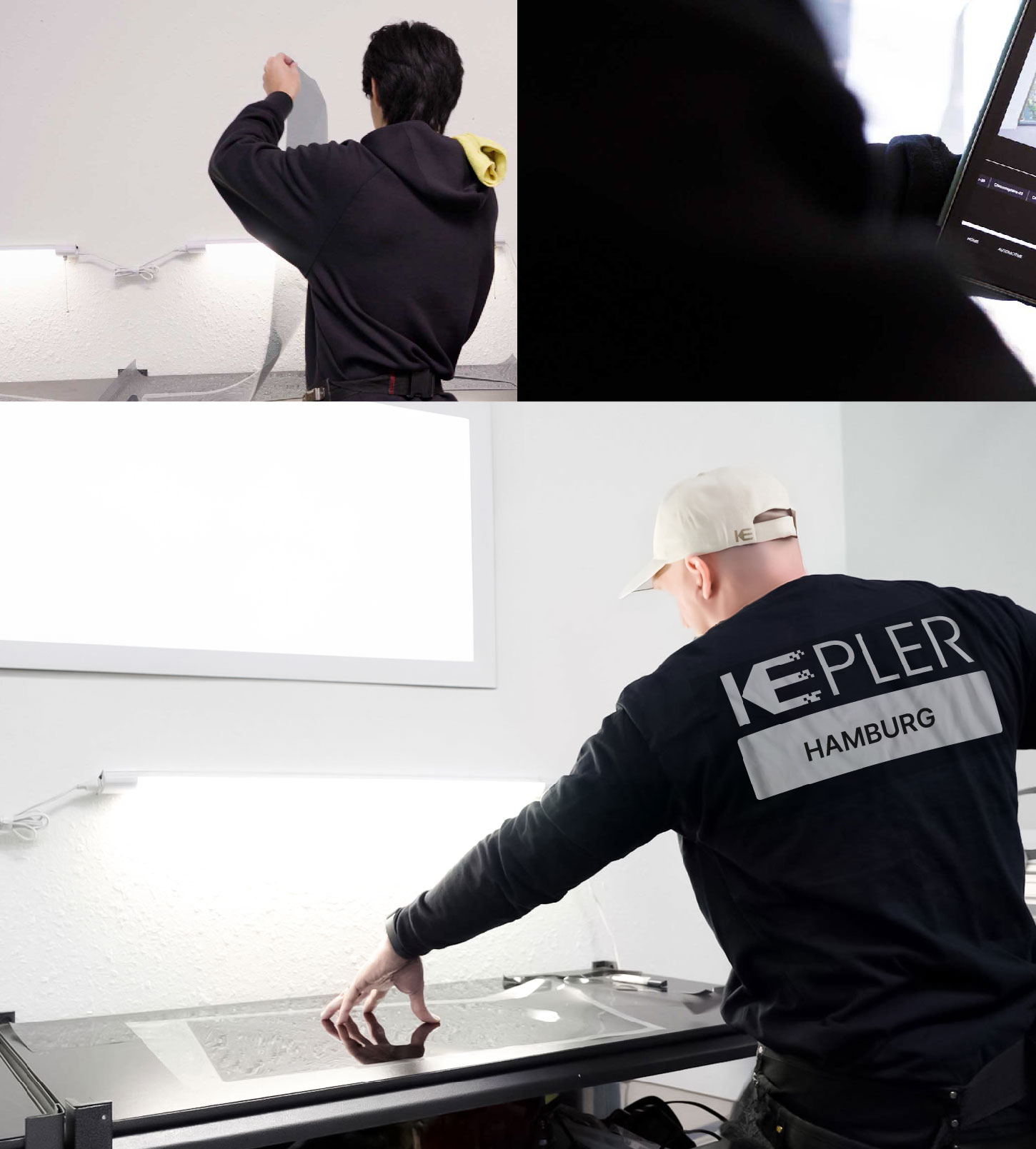 Window Tinting Specialist Cutting Film in Hamburg, Michigan