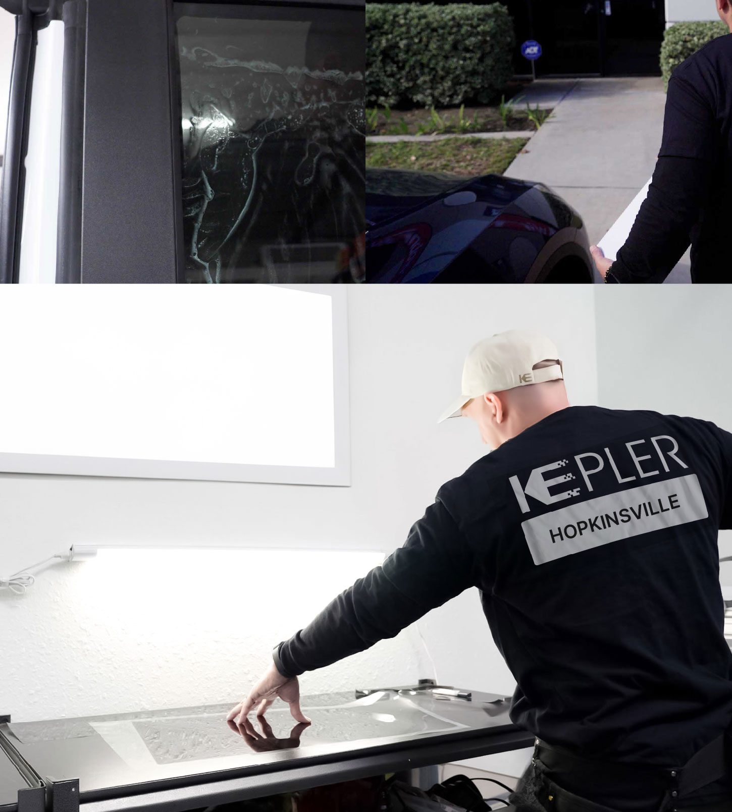 Window Tinting Specialist Cutting Film in Hopkinsville, Kentucky