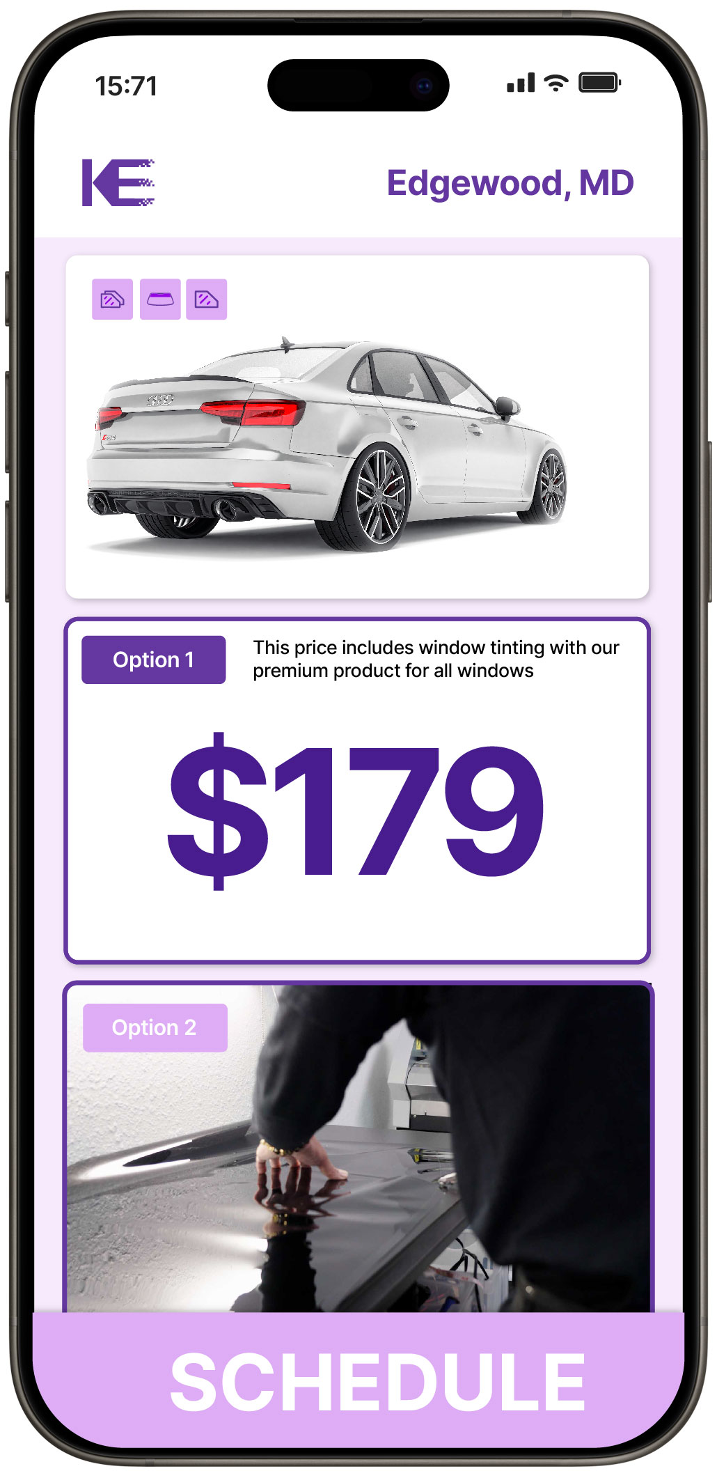 View Affordable Car Window Tinting Rates in Edgewood, Maryland