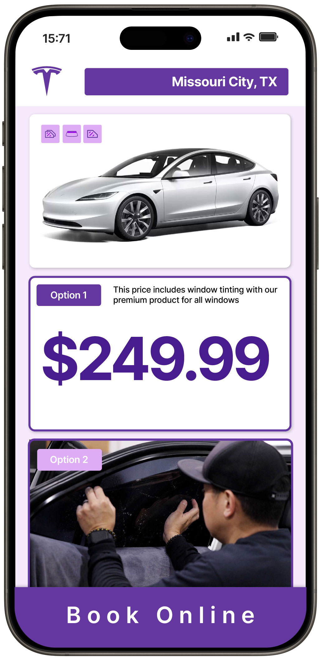 View Affordable Tesla Window Tinting Rates in Missouri City, Texas