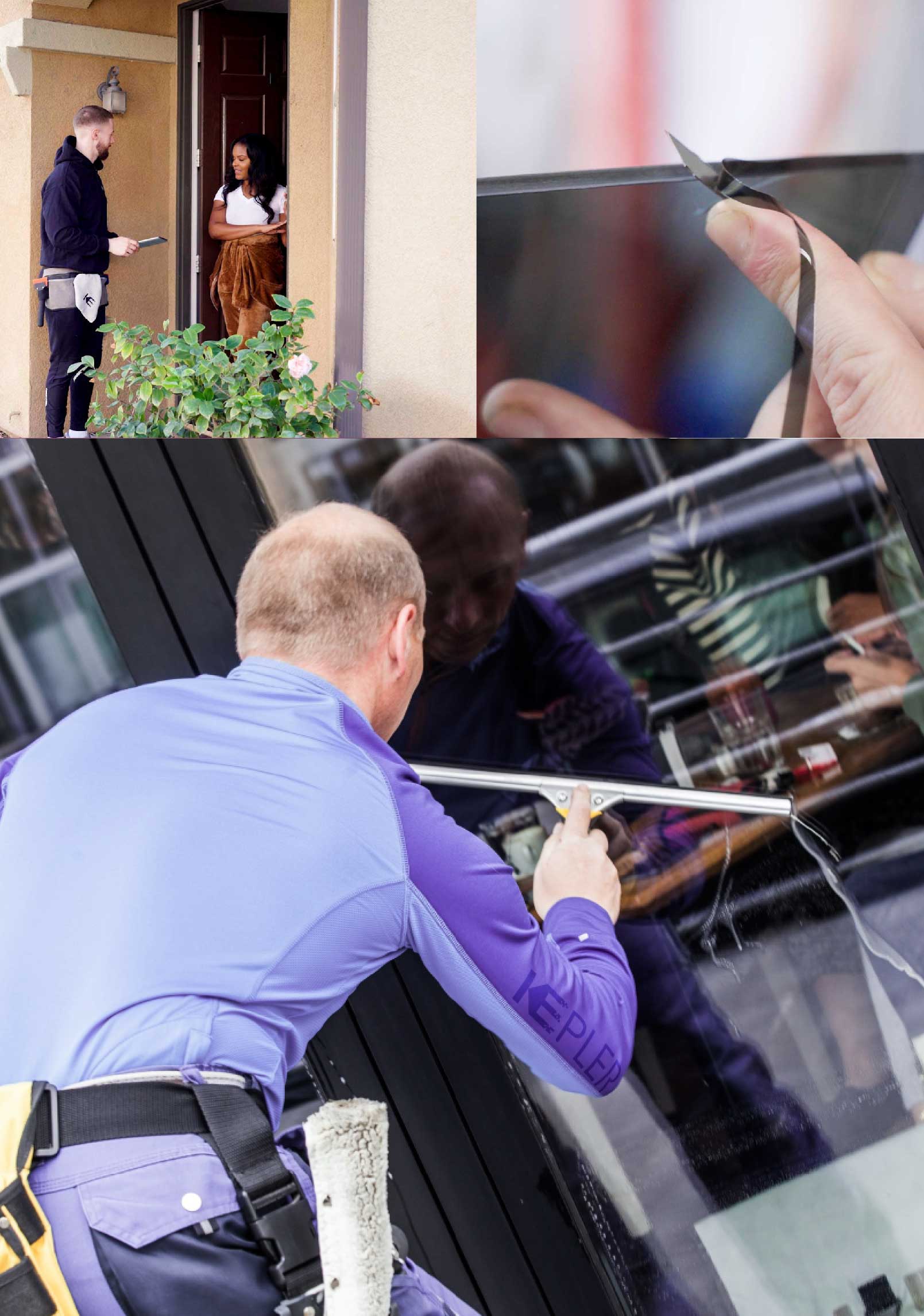 Kepler Expert Applying Anti-Graffiti Window Film to a Olympia Shop Front