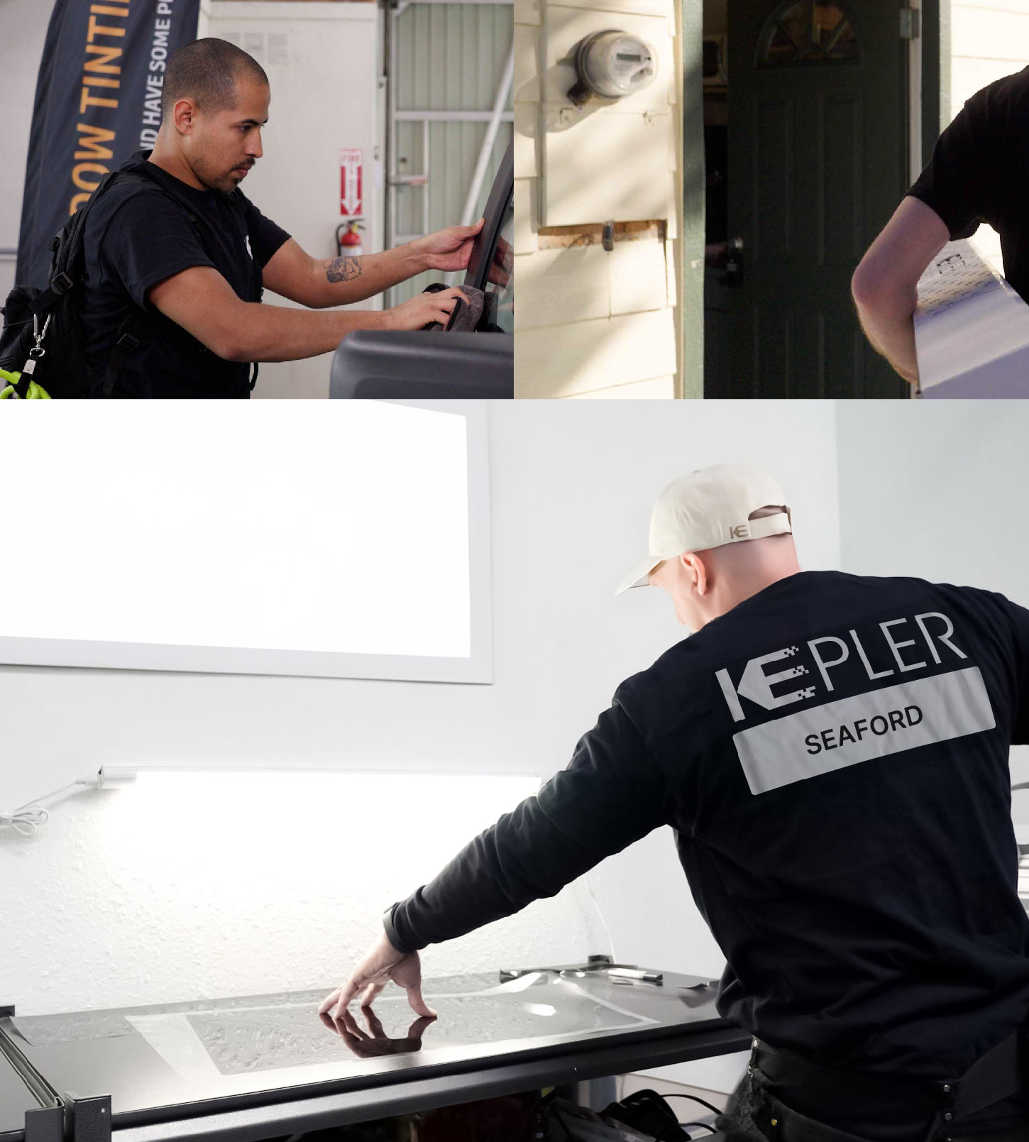Window Tinting Specialist Cutting Film in Seaford, New York
