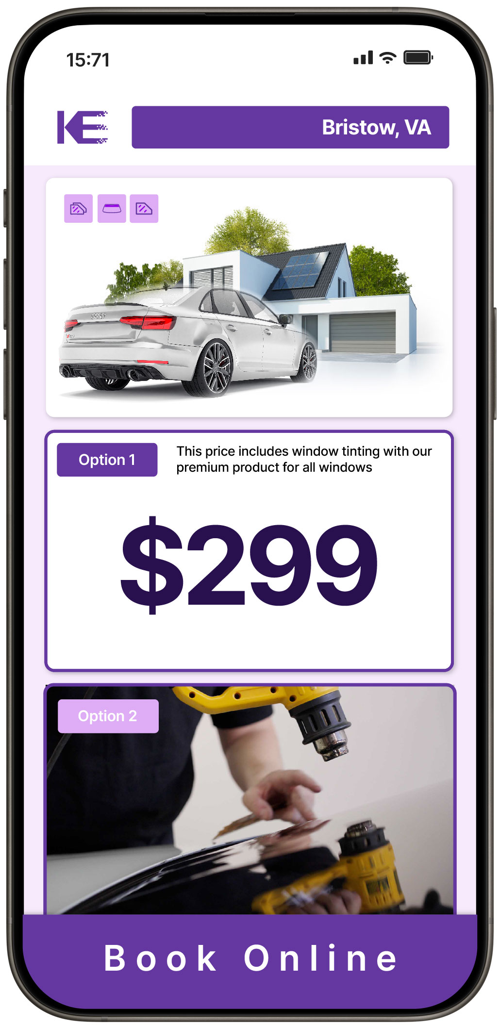 View Competitive Tesla Window Tinting Prices in Chantilly, Virginia