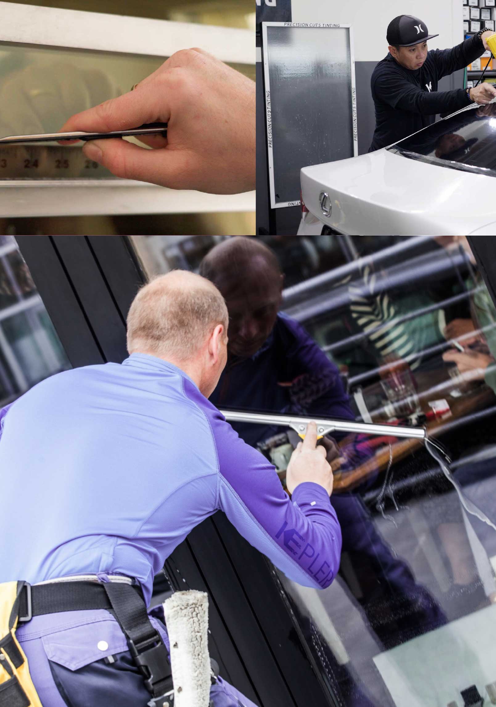 Kepler Expert Applying Anti-Graffiti Window Film to a Wichita Falls Shop Front