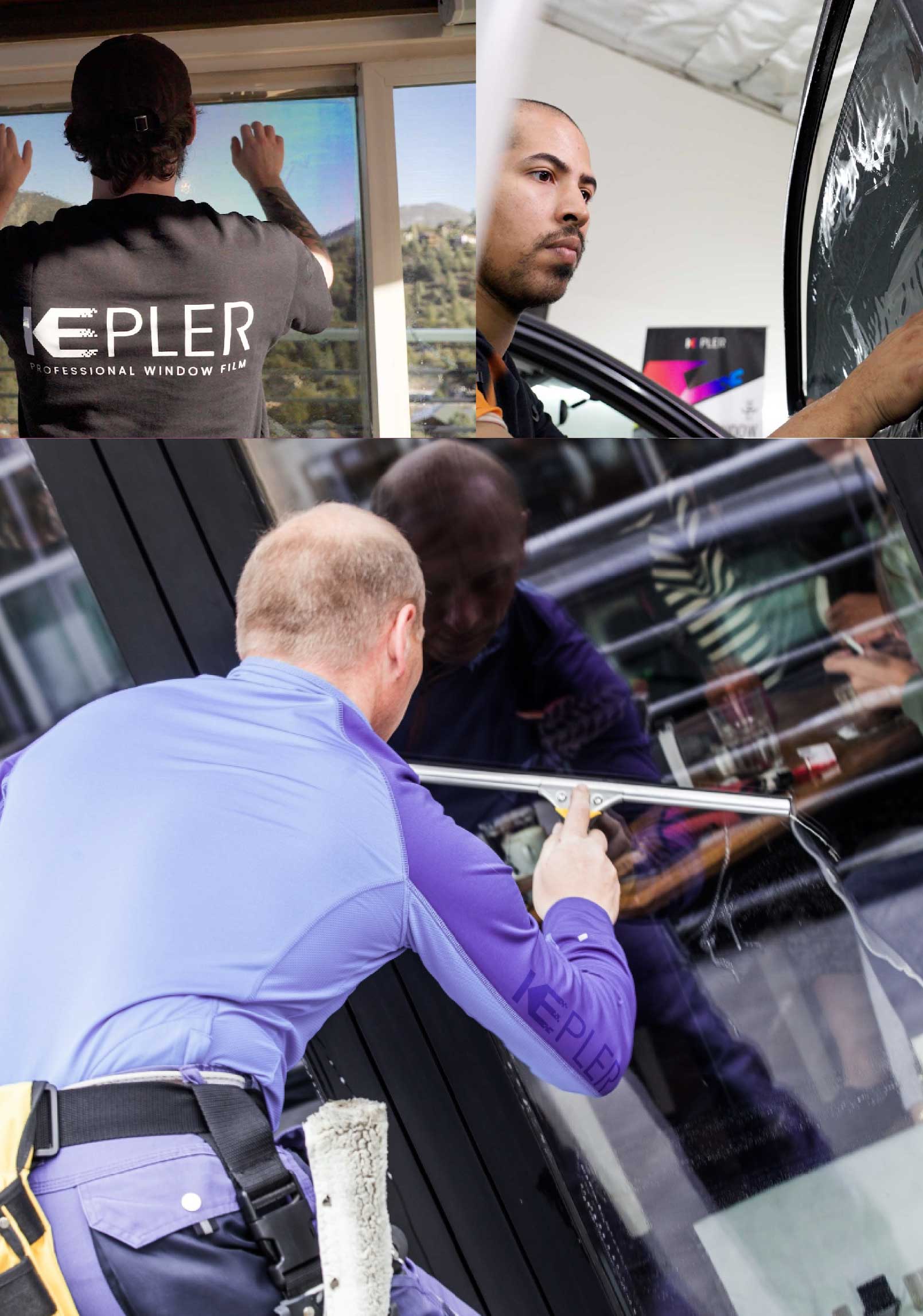 Kepler Professional Applying Anti-Graffiti Window Film to a Easton Shop Front