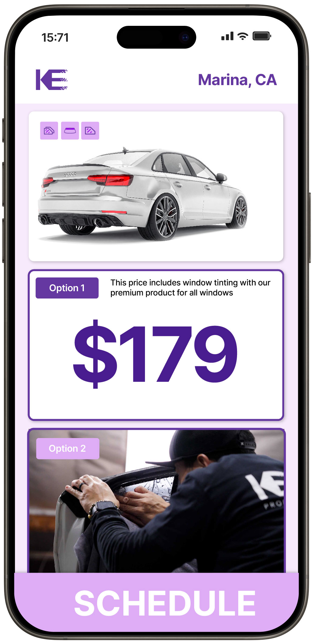 View Affordable Car Window Tinting Prices in Marina, California