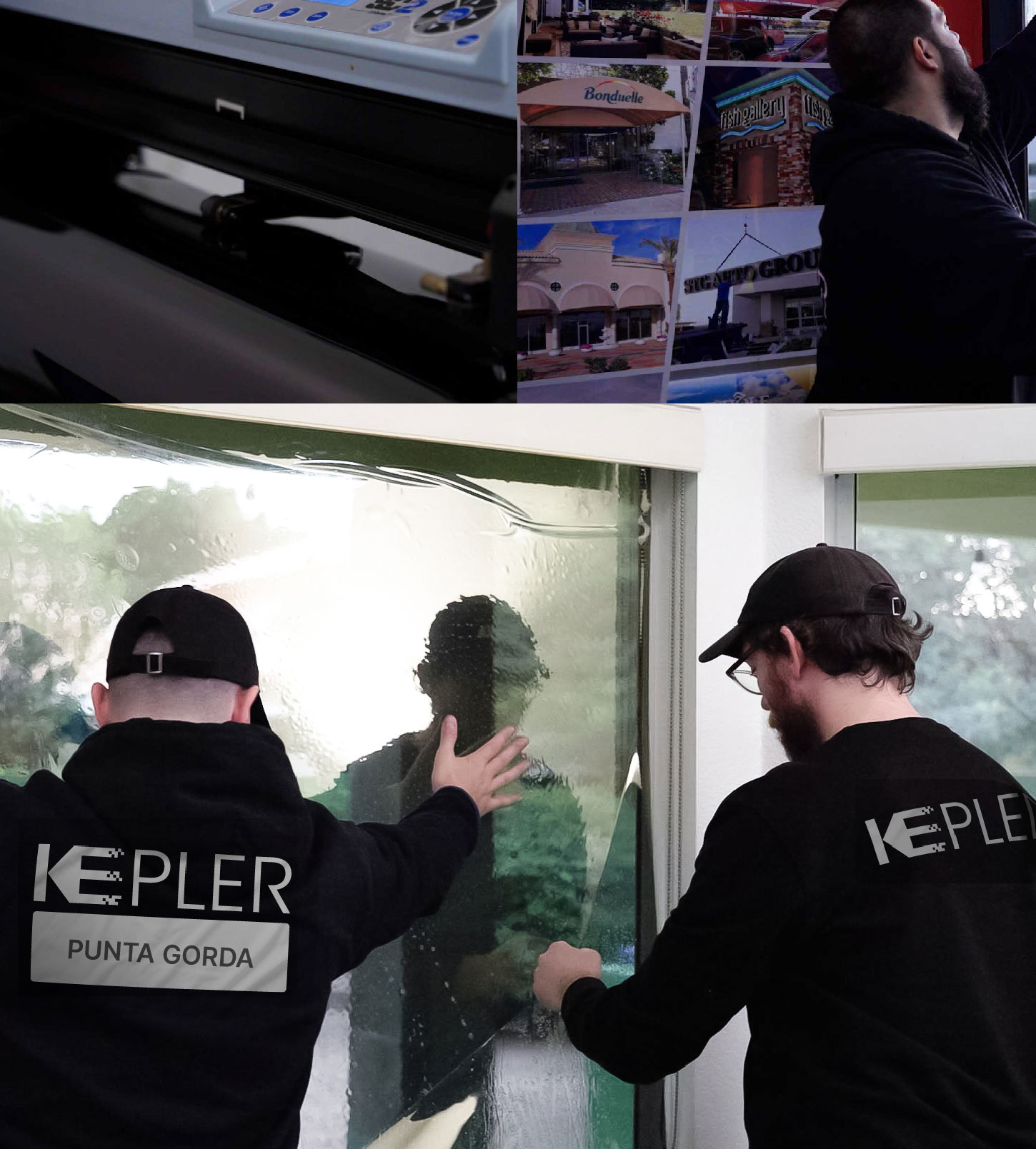 Expert Technician Fitting Ceramic Window Tint to Home in Punta Gorda