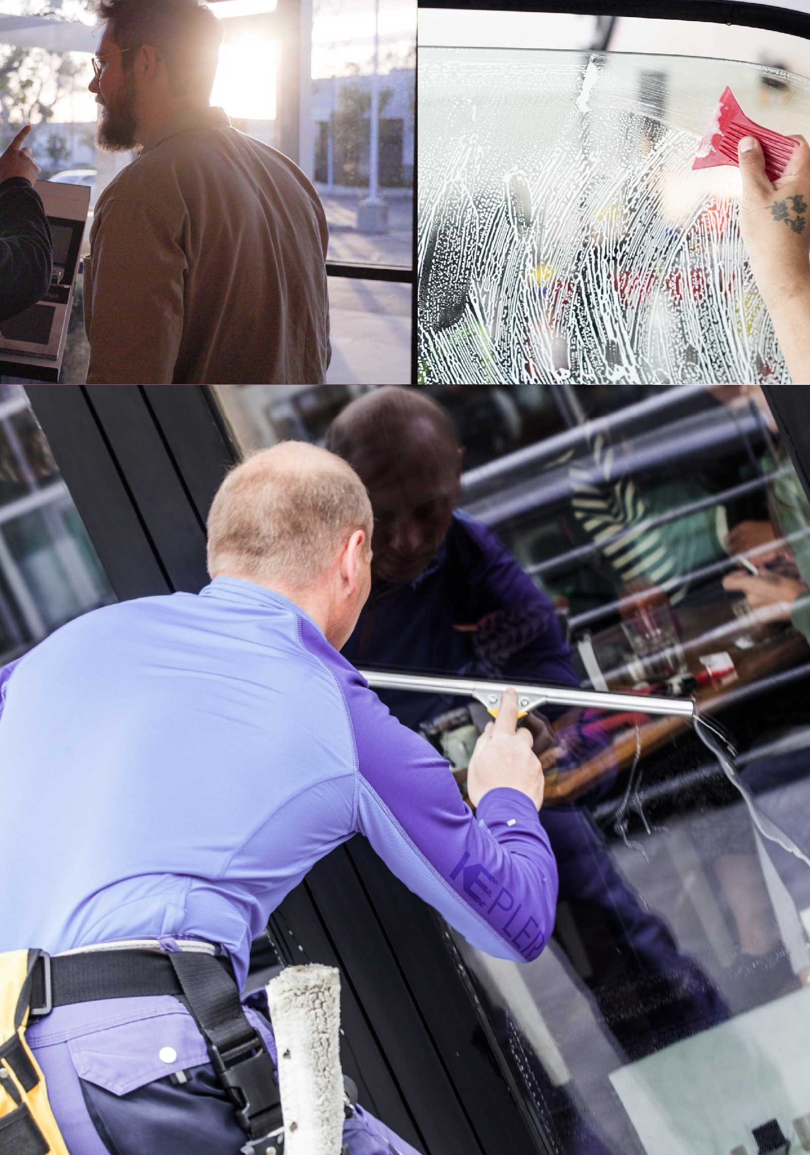 Kepler Professional Applying Anti-Graffiti Window Film to a Lincoln Shop Front