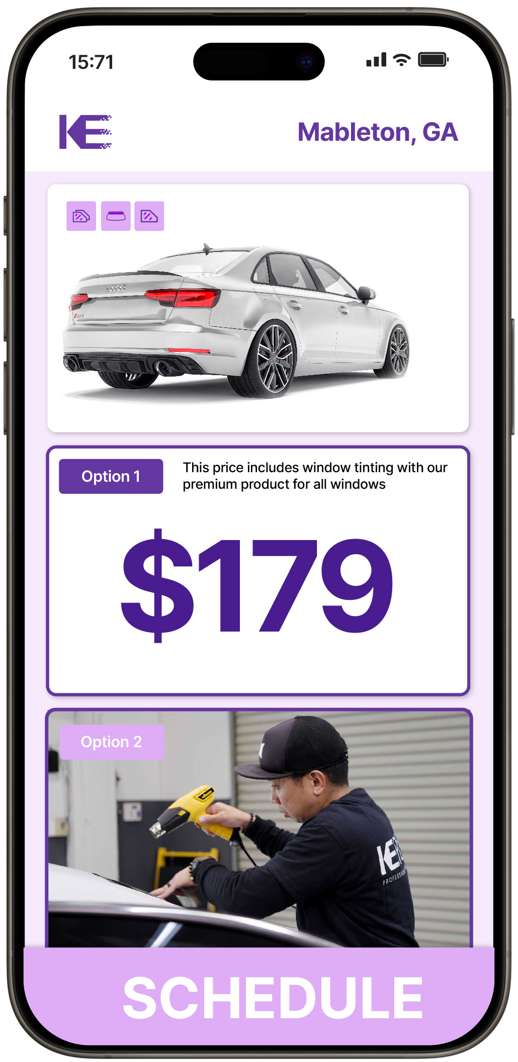 View Affordable Car Window Tinting Prices in Mableton, Georgia