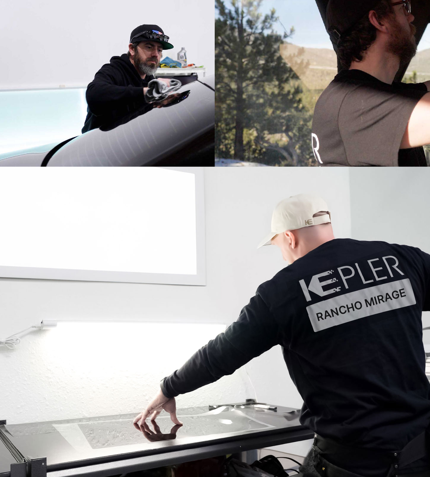 Window Tinting Specialist Cutting Film in Rancho Mirage, California