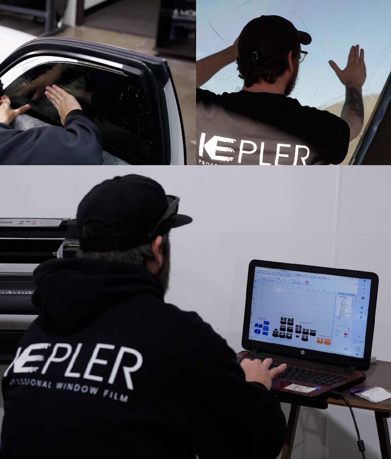 Ceramic Window Tinting Expert Cutting Film in San Tan Valley, Arizona