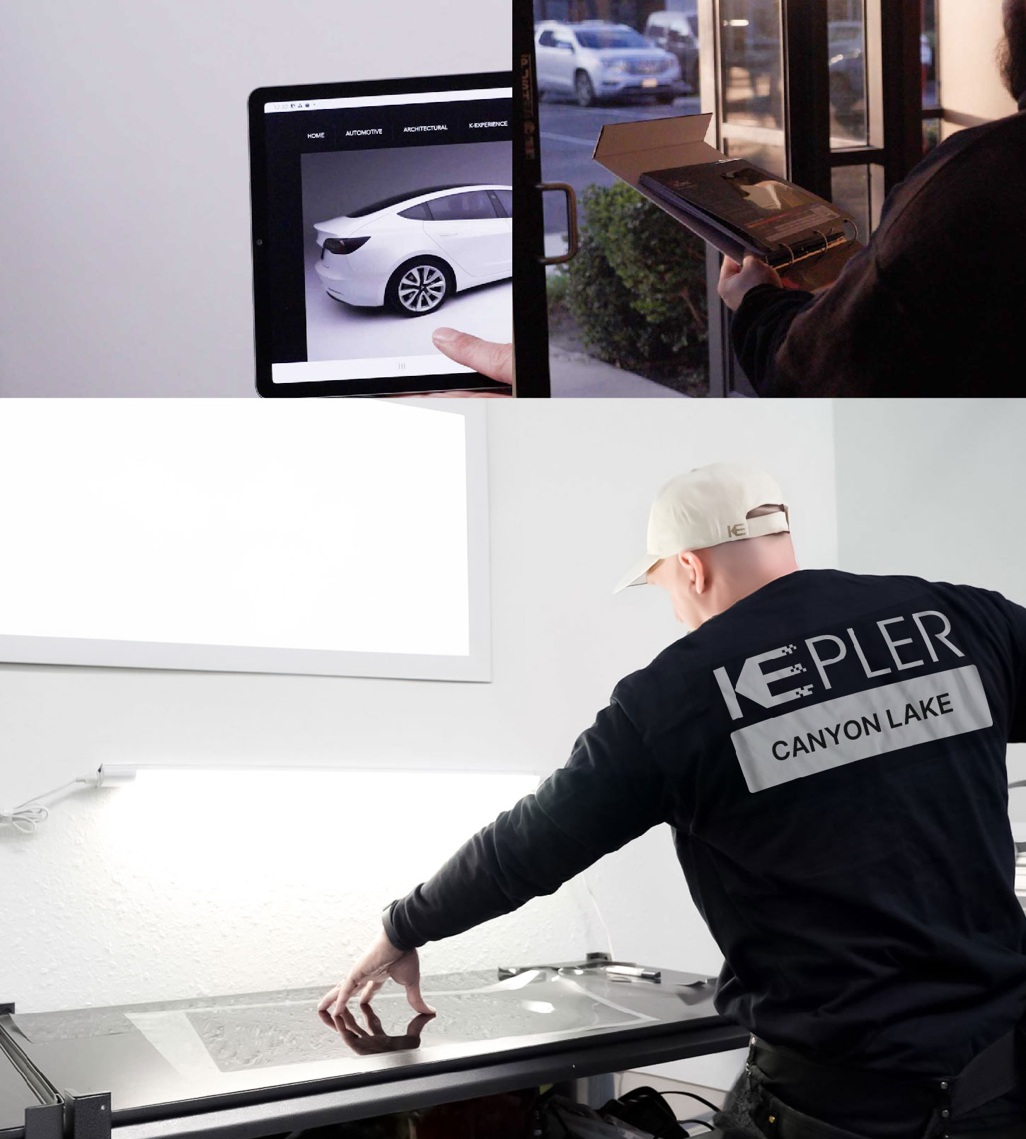 Window Tinting Specialist Cutting Film in Canyon Lake, Texas