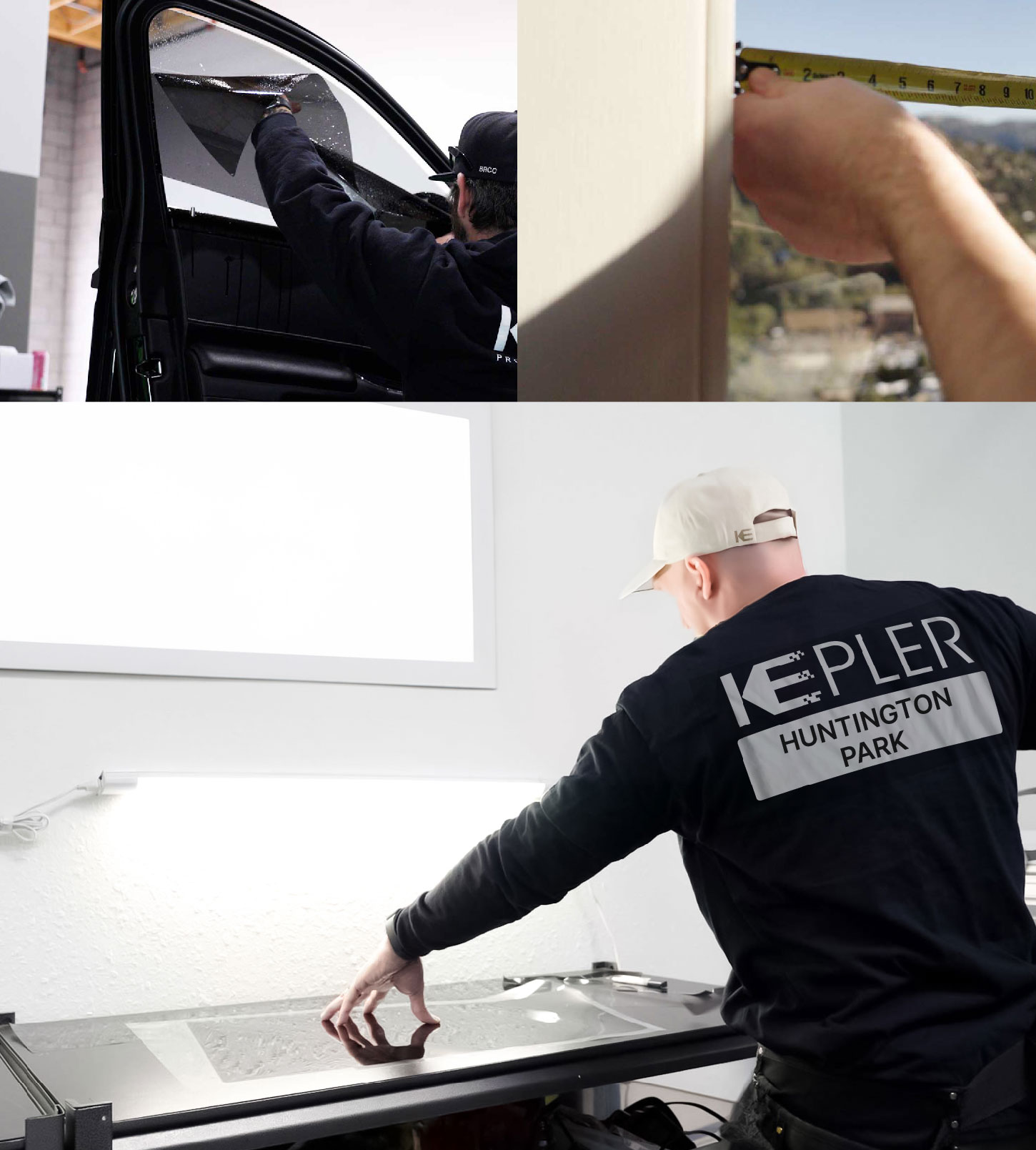 Window Tinting Specialist Cutting Film in Huntington Park, California