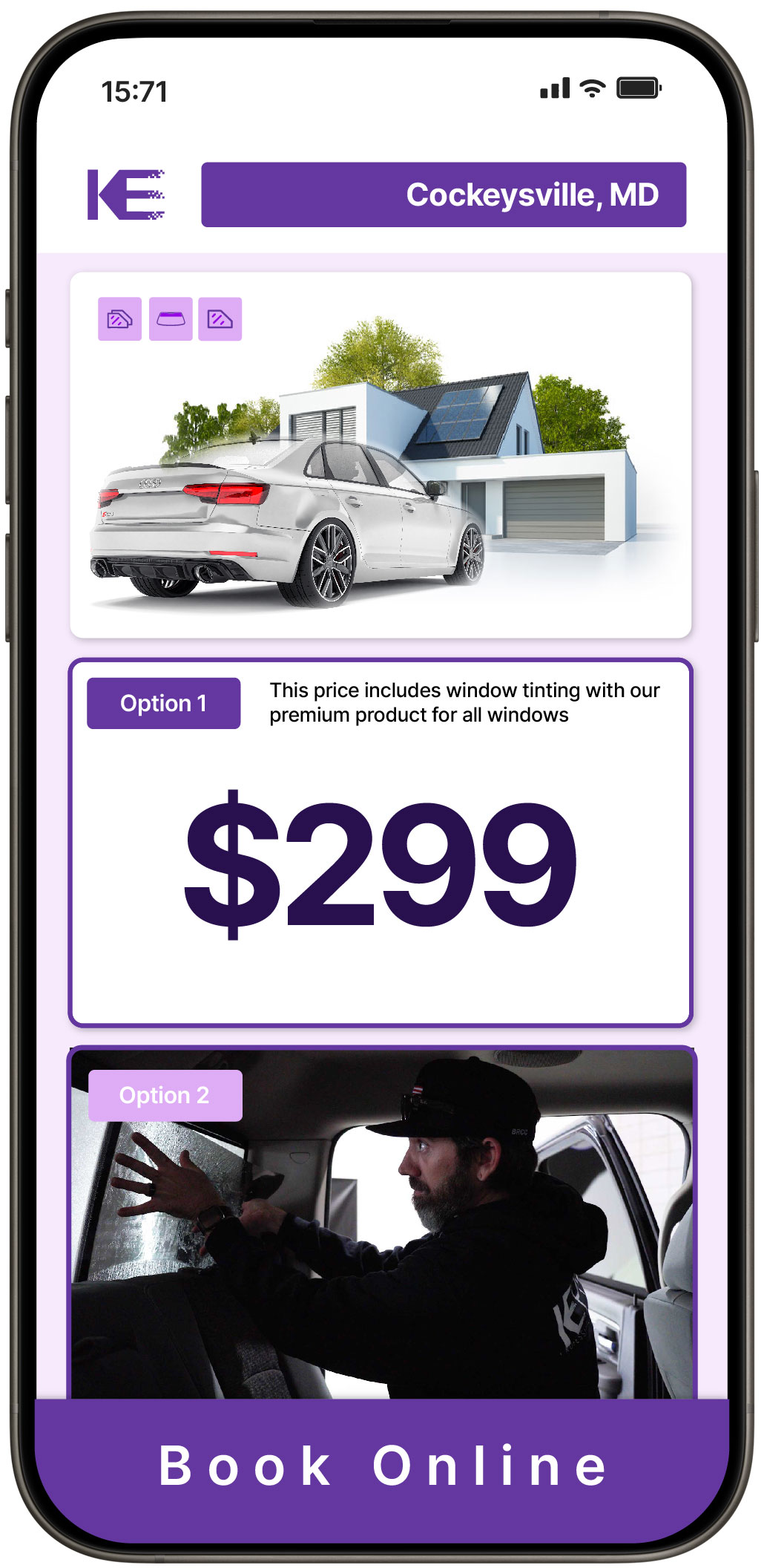 View Competitive Window Tinting Prices in Cockeysville, Maryland