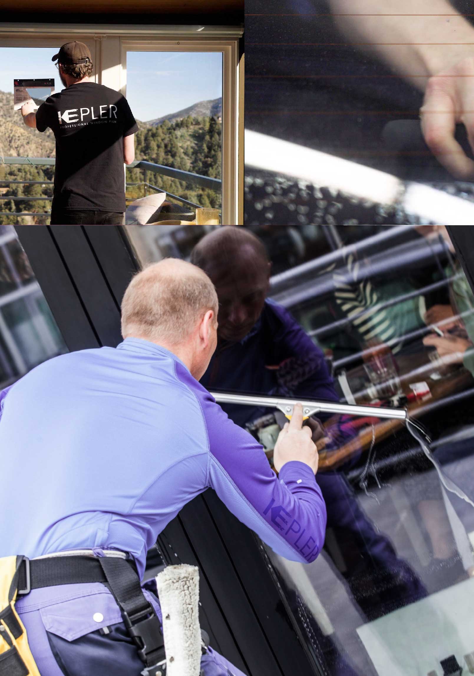 Kepler Skilled Applying Anti-Graffiti Window Film to a Laguna Niguel Shop Front