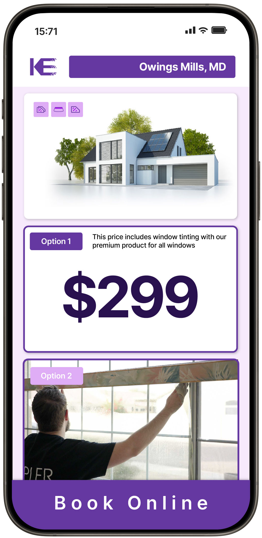 View Competitive Home Window Tinting Prices in Owings Mills, Maryland