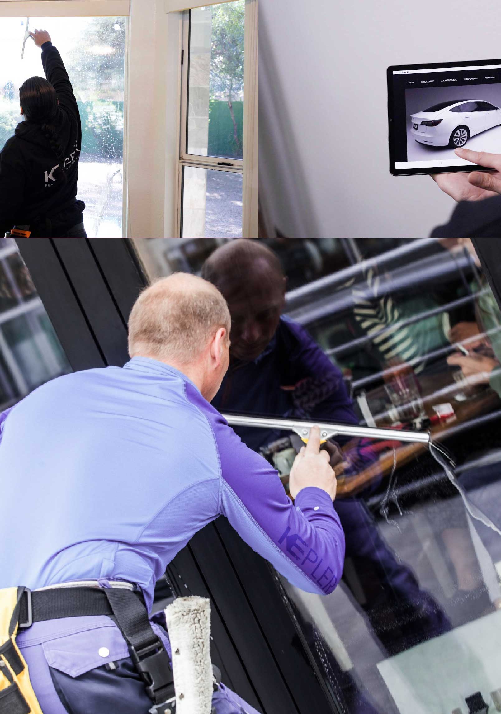 Kepler Professional Applying Anti-Graffiti Window Film to a Torrance Shop Front