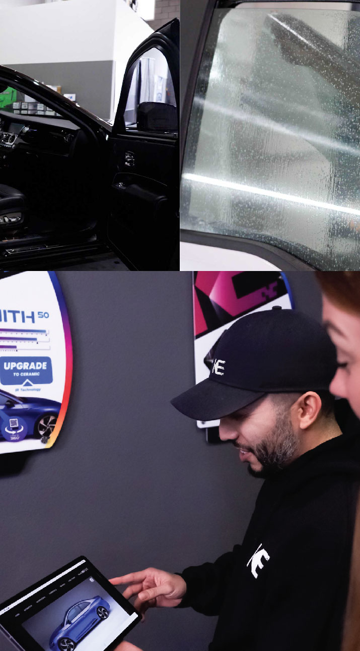 Kepler Dealer Showing Car Window Film Options to Customer in Saint Charles, Illinois