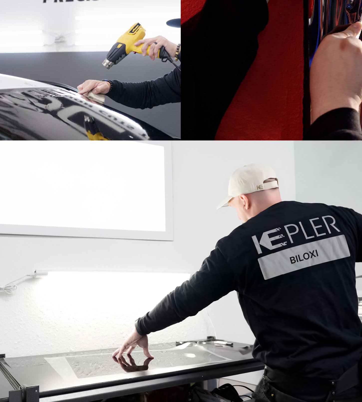 Window Tinting Specialist Cutting Film in Biloxi, Mississippi