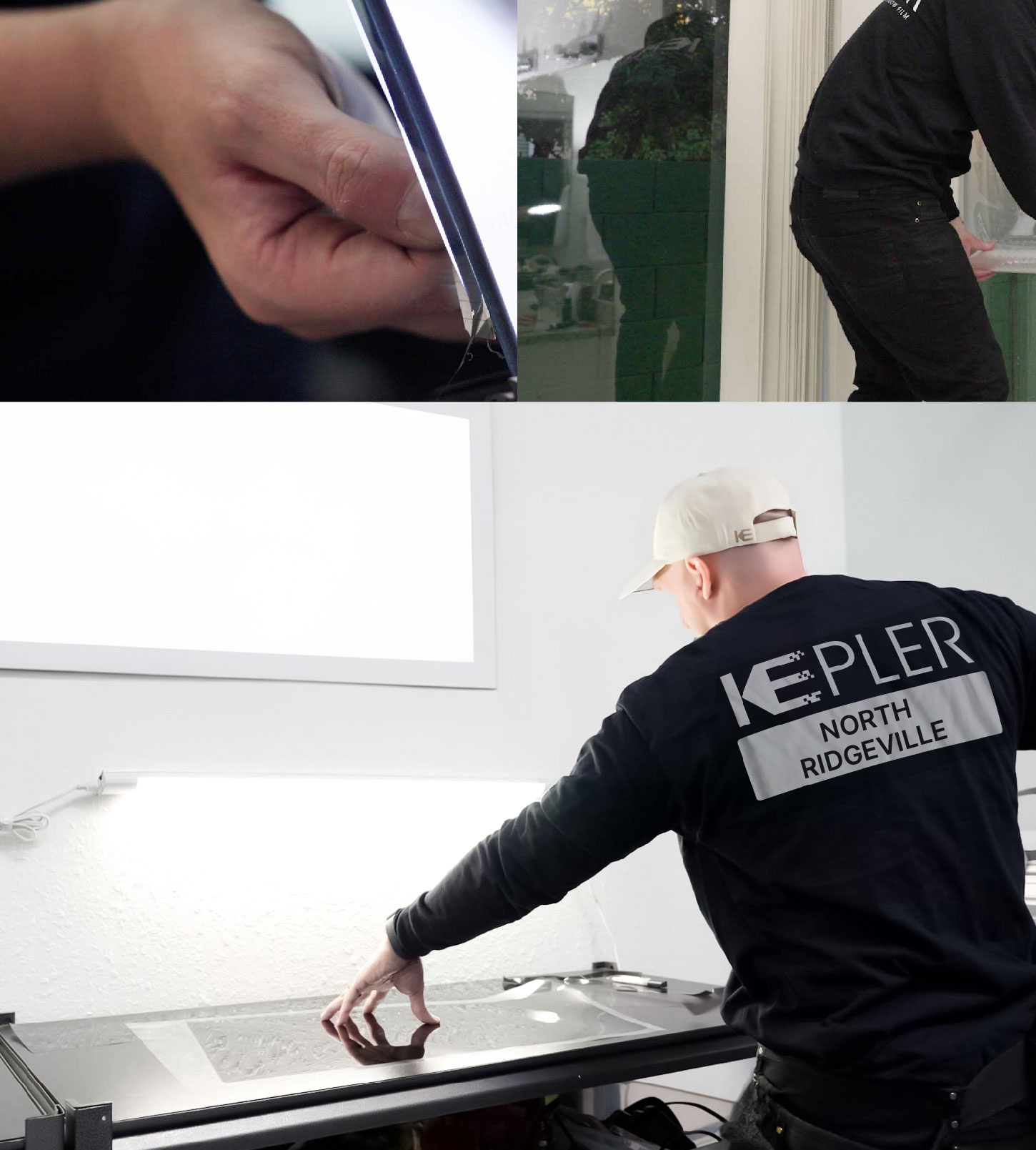 Window Tinting Specialist Cutting Film in North Ridgeville, Ohio