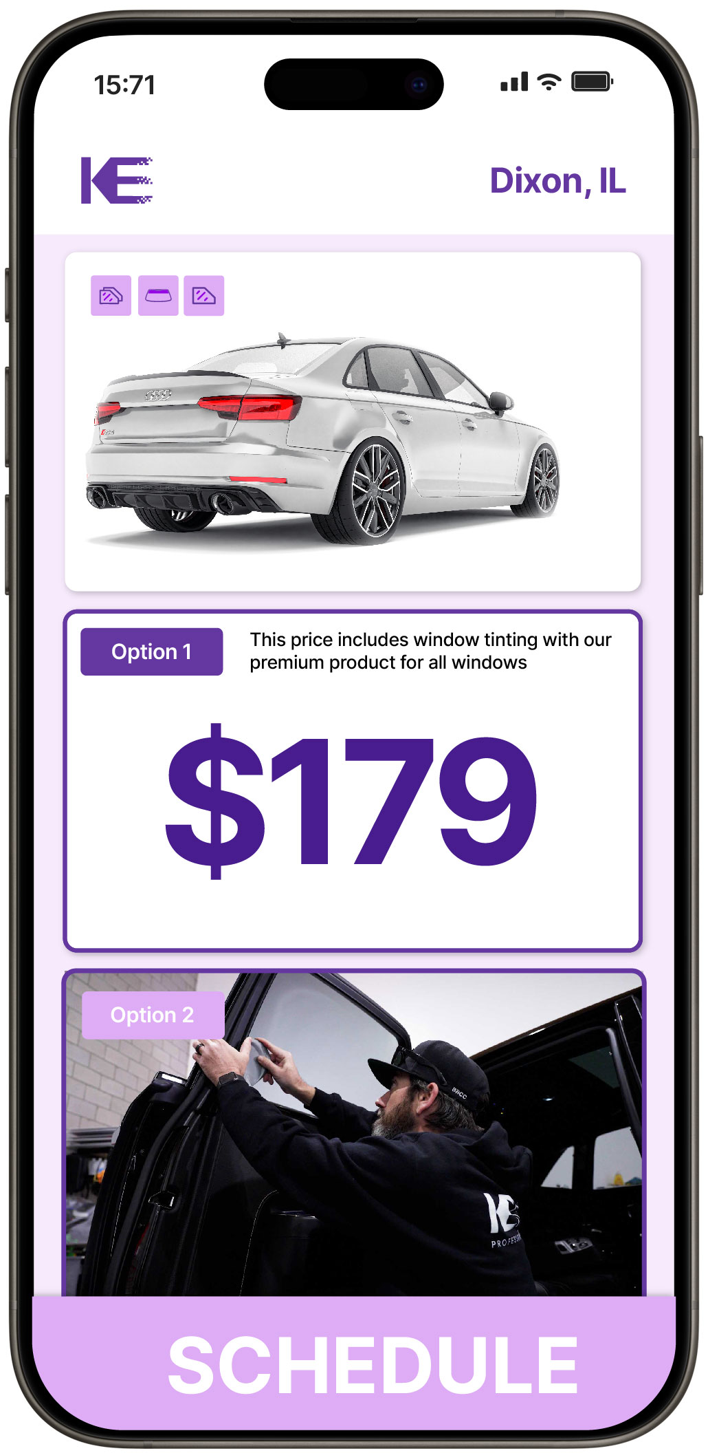 View Affordable Car Window Tinting Prices in Dixon, Illinois