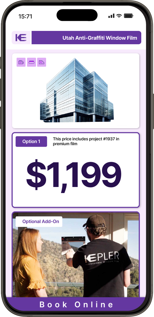 Get Anti-Graffiti Window Film Pricing on Your Phone in Utah