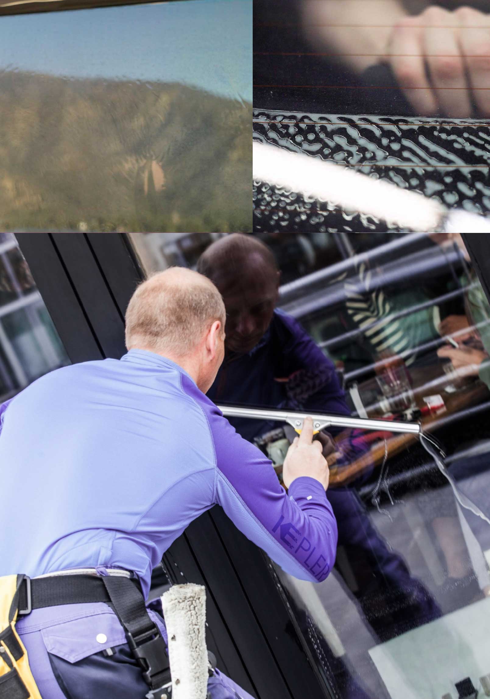 Kepler Professional Applying Anti-Graffiti Window Film to a Windham Shop Front