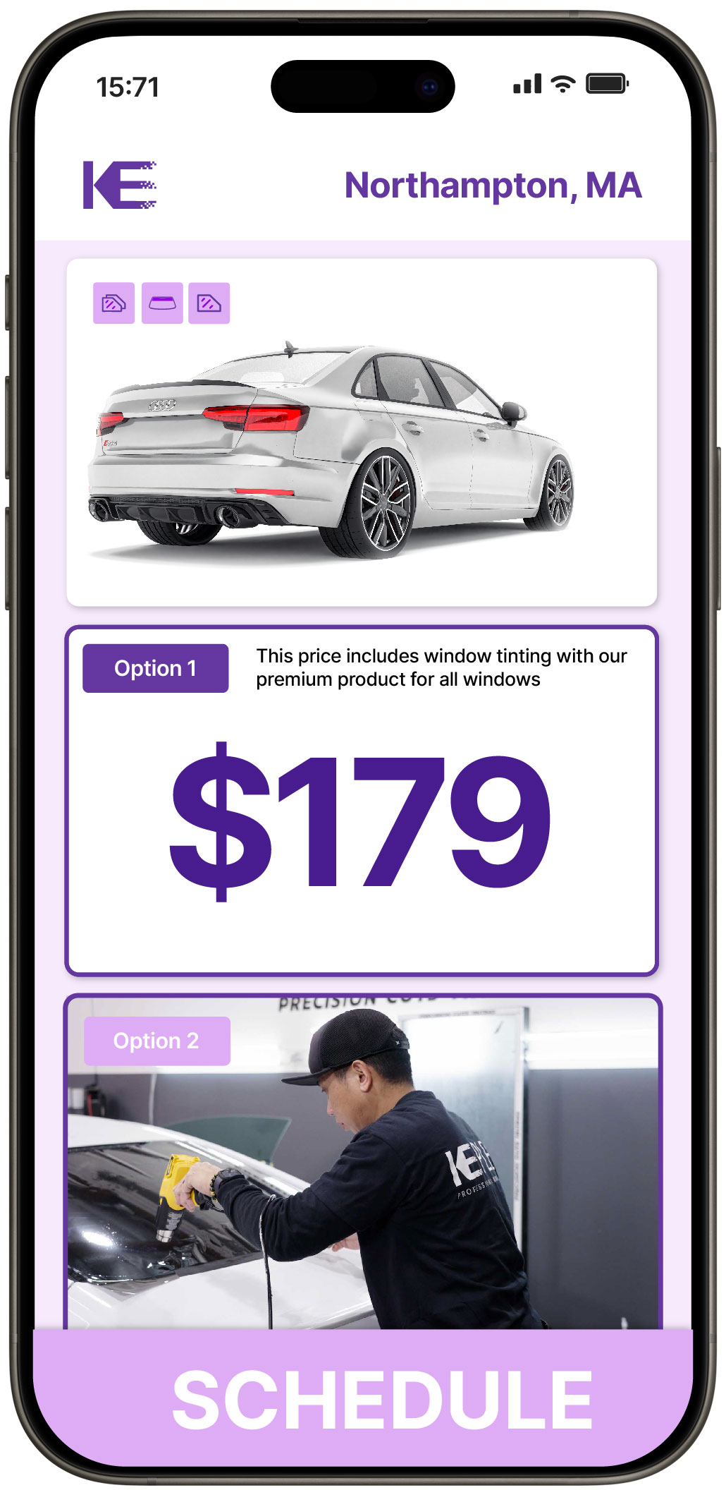 View Competitive Car Window Tinting Rates in Northampton, Massachusetts