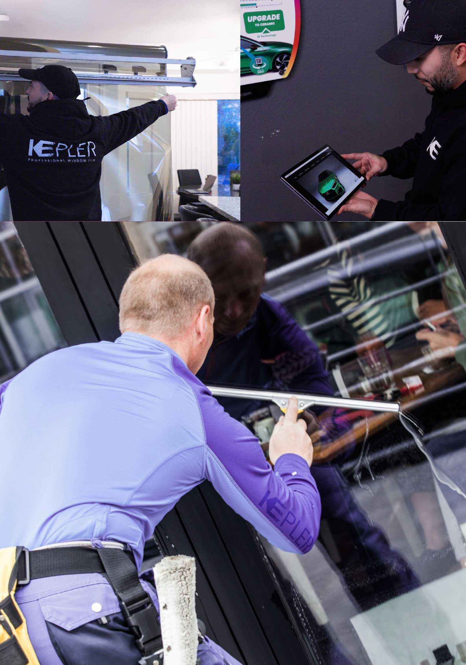 Kepler Expert Applying Anti-Graffiti Window Film to a Providence Shop Front