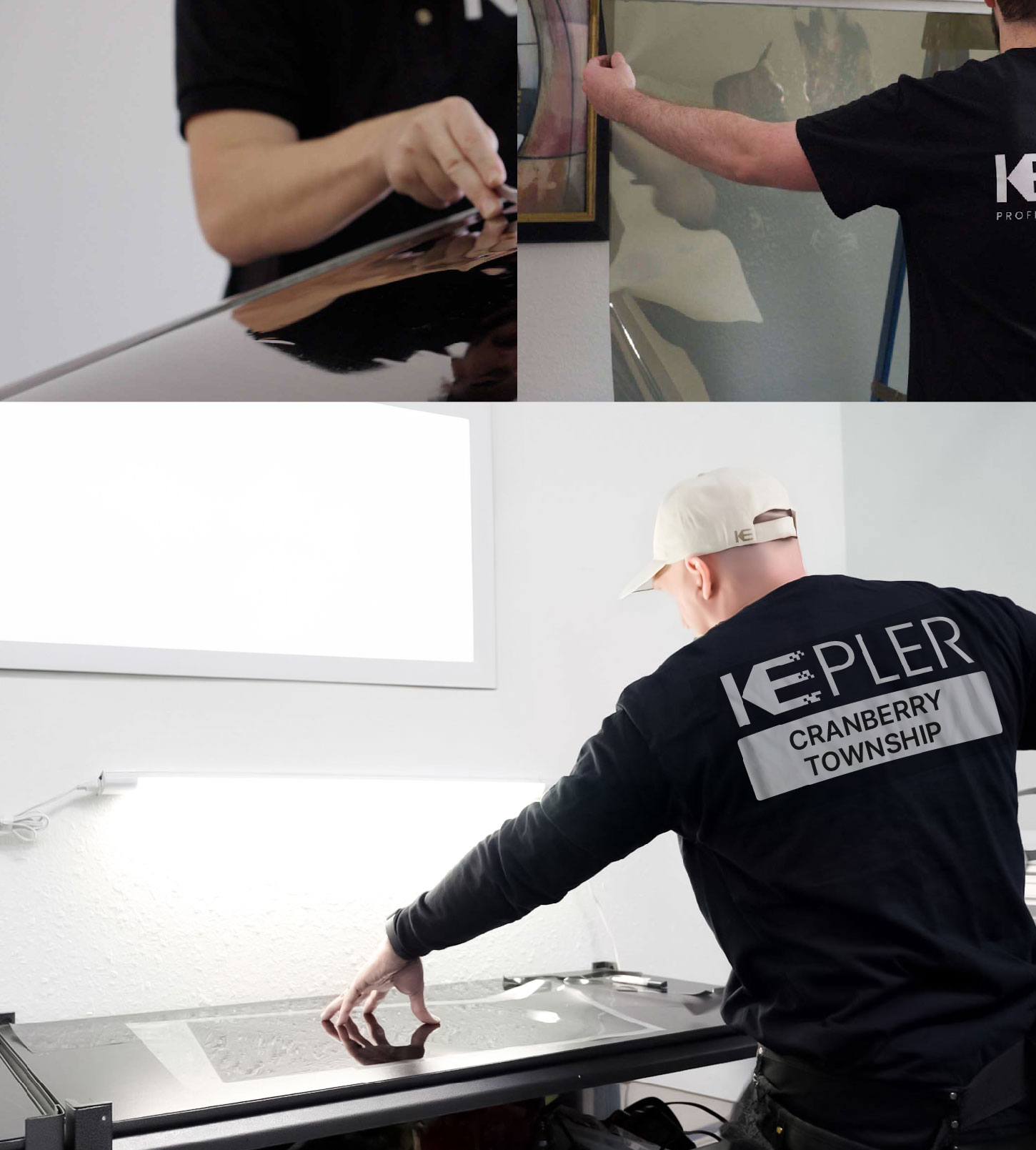 Window Tinting Specialist Cutting Film in Cranberry Township, Pennsylvania