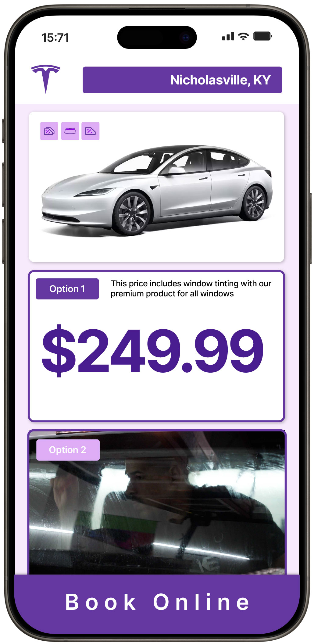 View Affordable Tesla Window Tinting Rates in Nicholasville, Kentucky