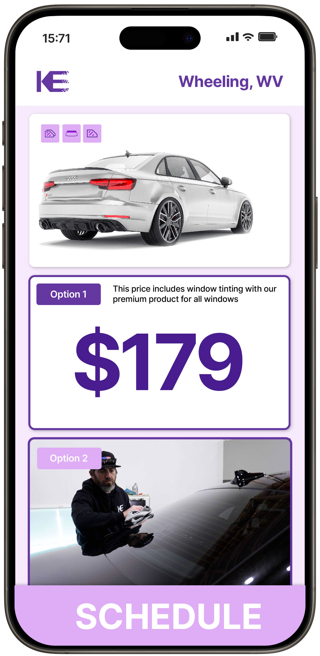 View Affordable Car Window Tinting Rates in Wheeling, West Virginia