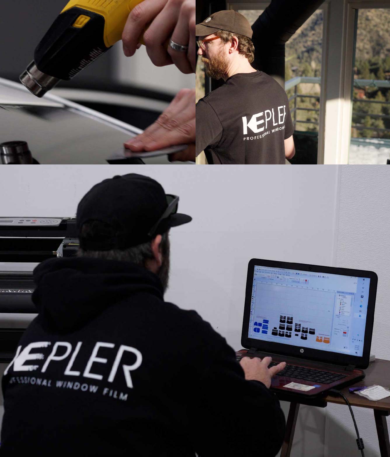 Ceramic Window Tinting Expert Cutting Film in Glen Cove, New York