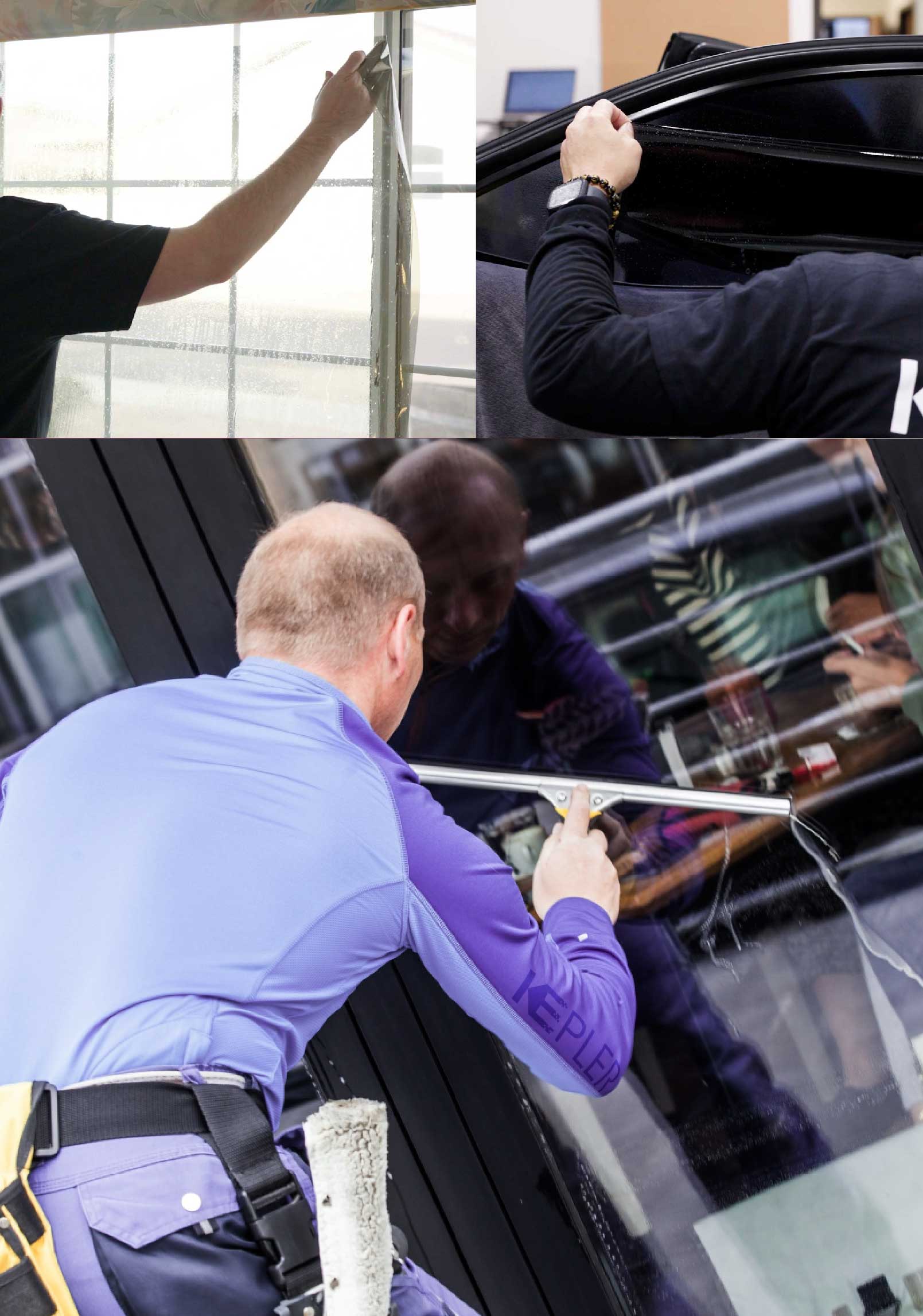 Kepler Expert Applying Anti-Graffiti Window Film to a Fort Pierce Shop Front