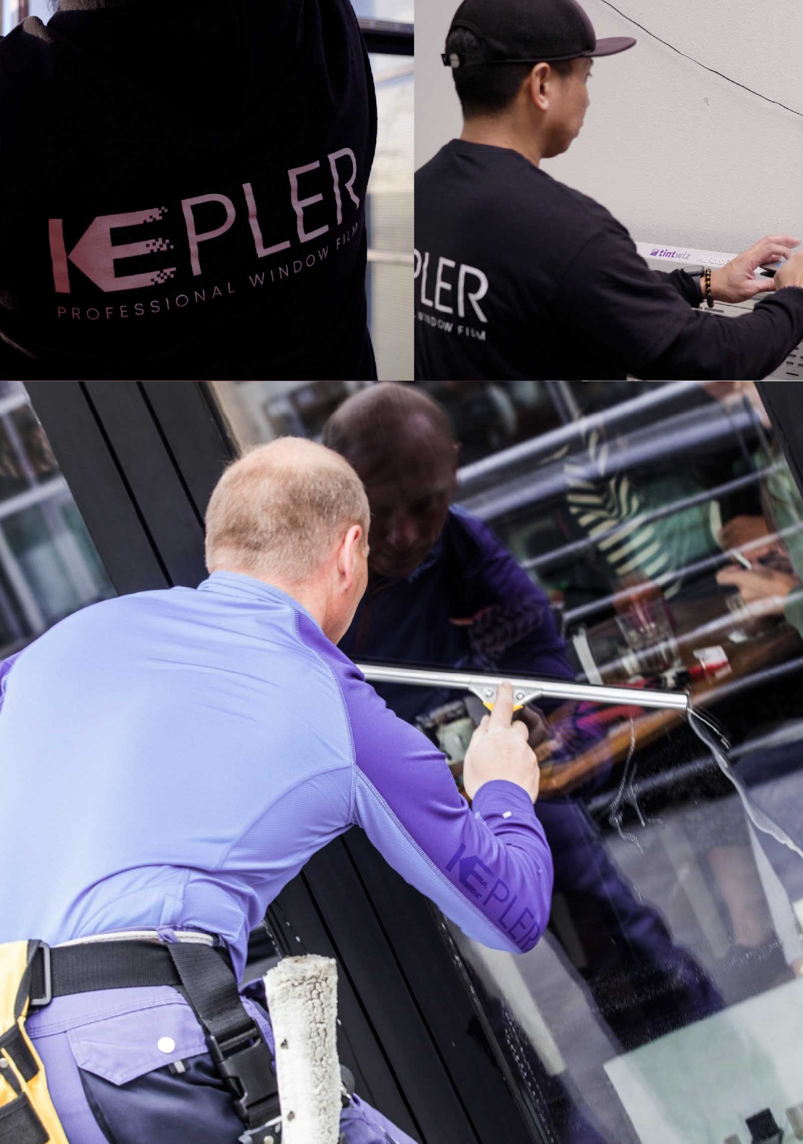 Kepler Expert Applying Anti-Graffiti Window Film to a Alexandria Shop Front