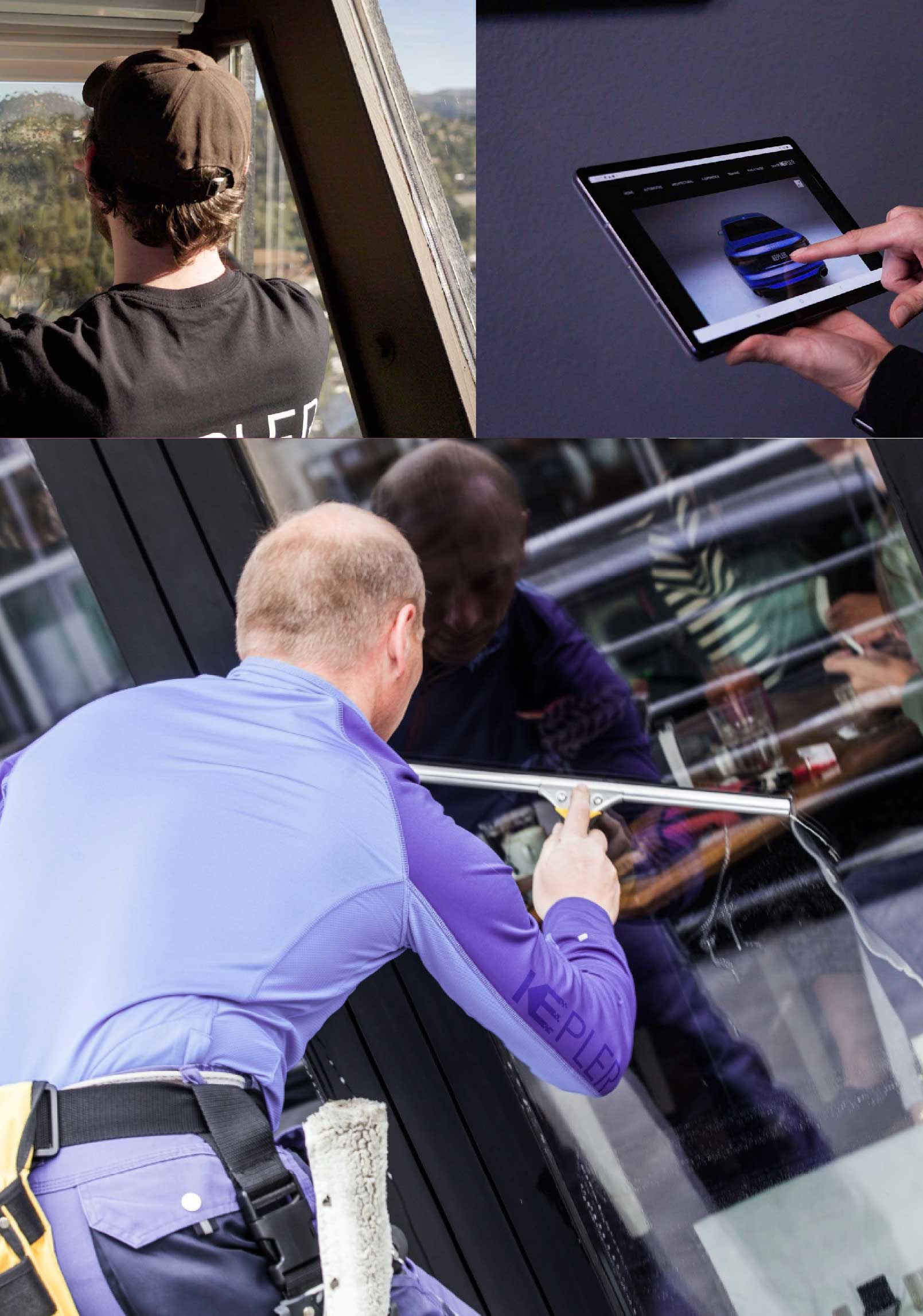 Kepler Professional Applying Anti-Graffiti Window Film to a Lawton Shop Front