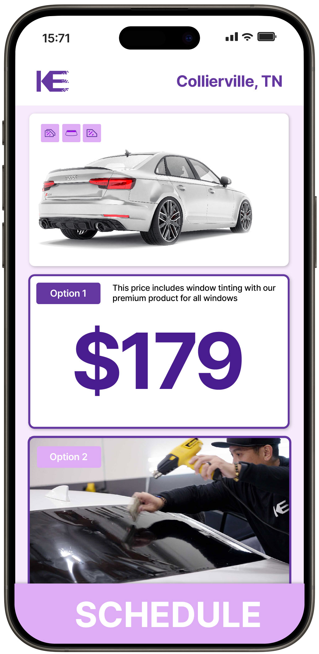 View Affordable Car Window Tinting Rates in Collierville, Tennessee
