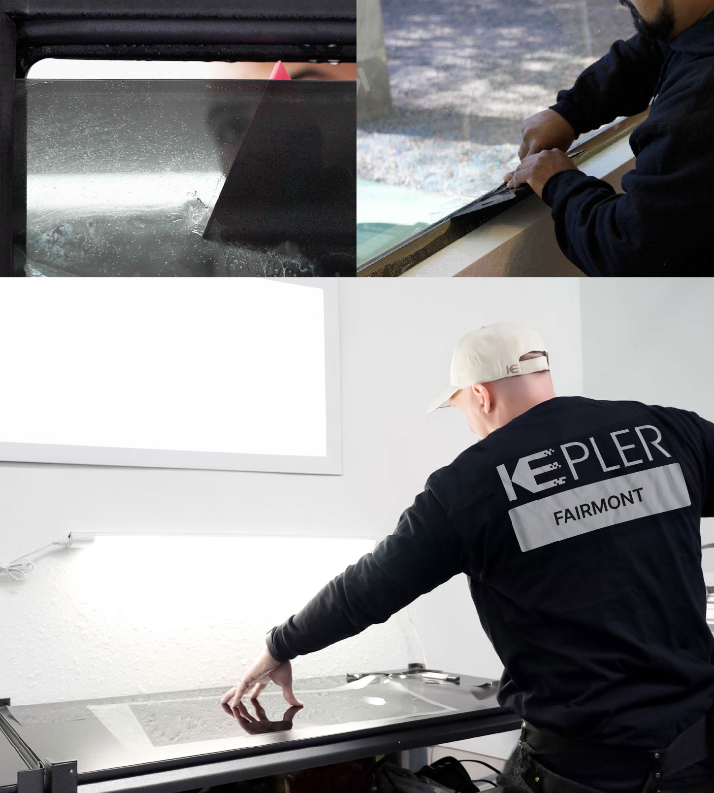 Window Tinting Specialist Cutting Film in Fairmont, West Virginia