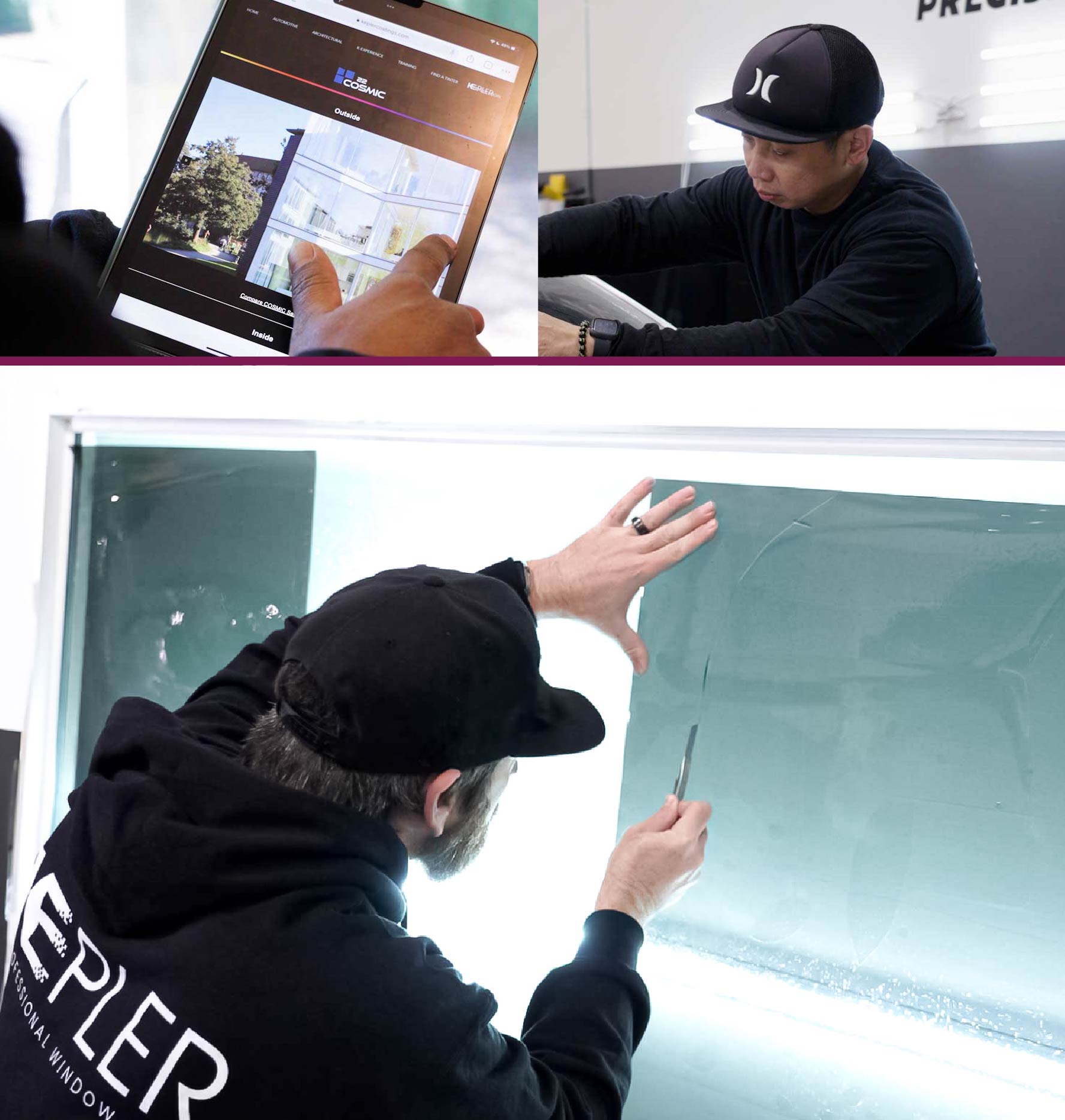 Window Tinting Specialist Cutting Film in West Virginia