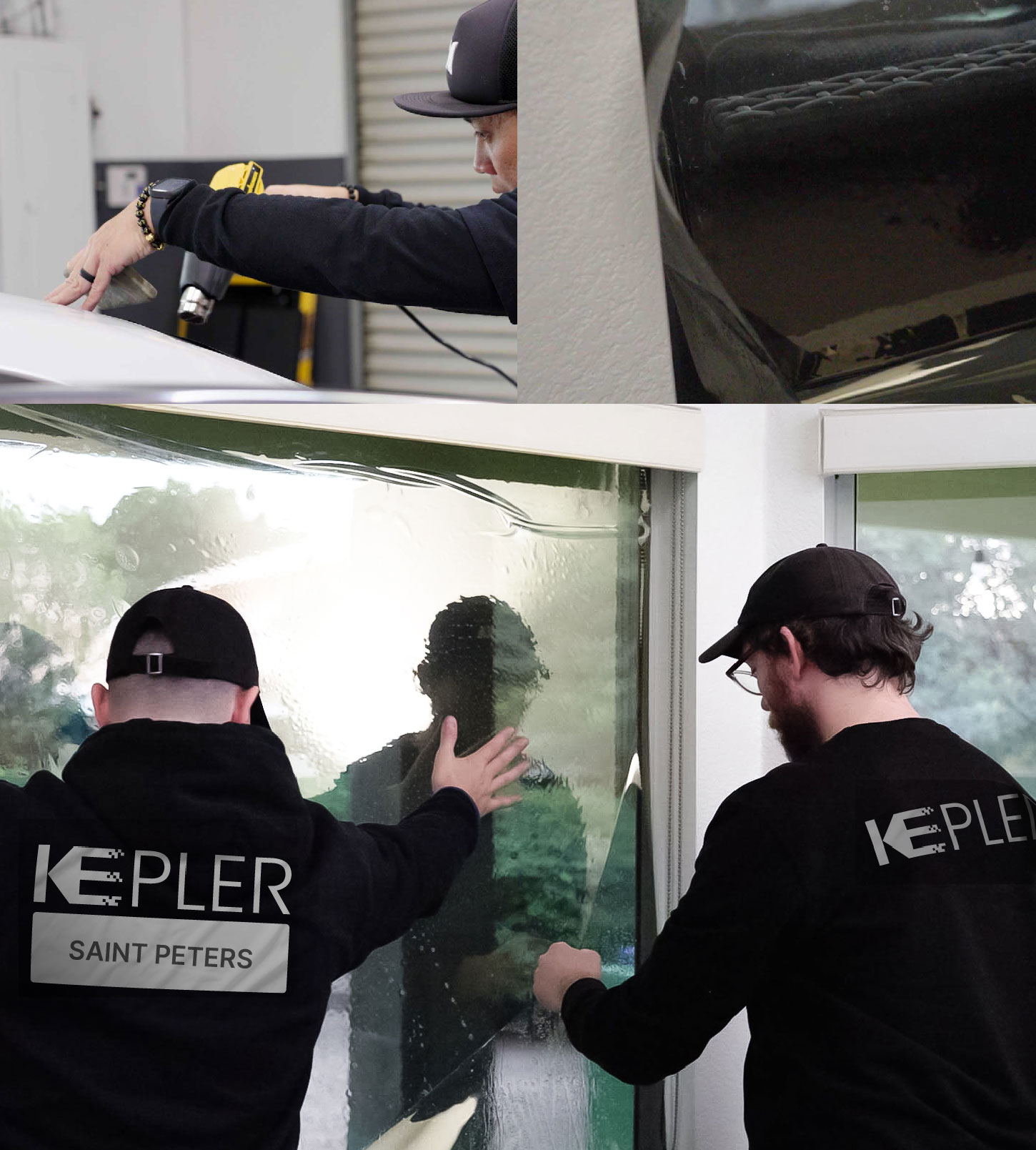 Kepler Technician Applying Advanced Window Tint to Home in Saint Peters