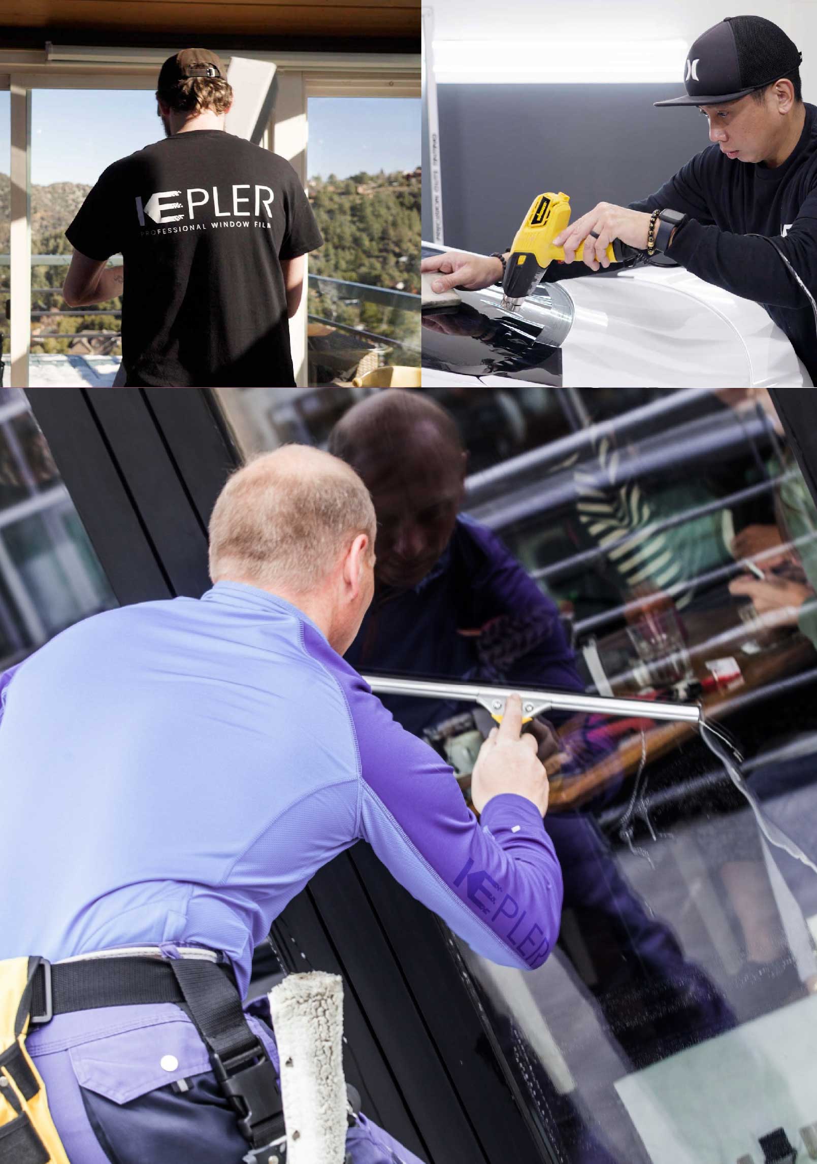 Kepler Expert Applying Anti-Graffiti Window Film to a Castaic Shop Front