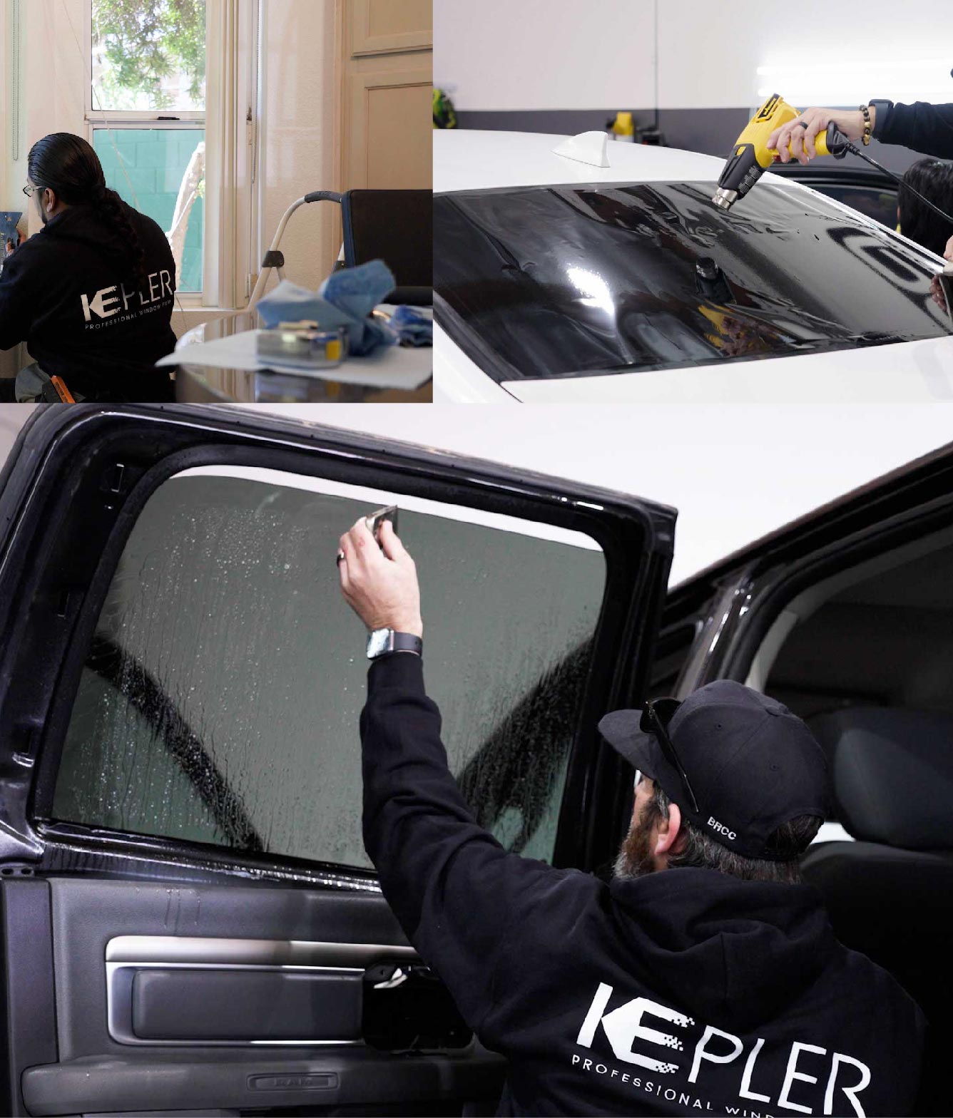 Kepler Window Tinting Specialists at Work in South Burlington, Vermont