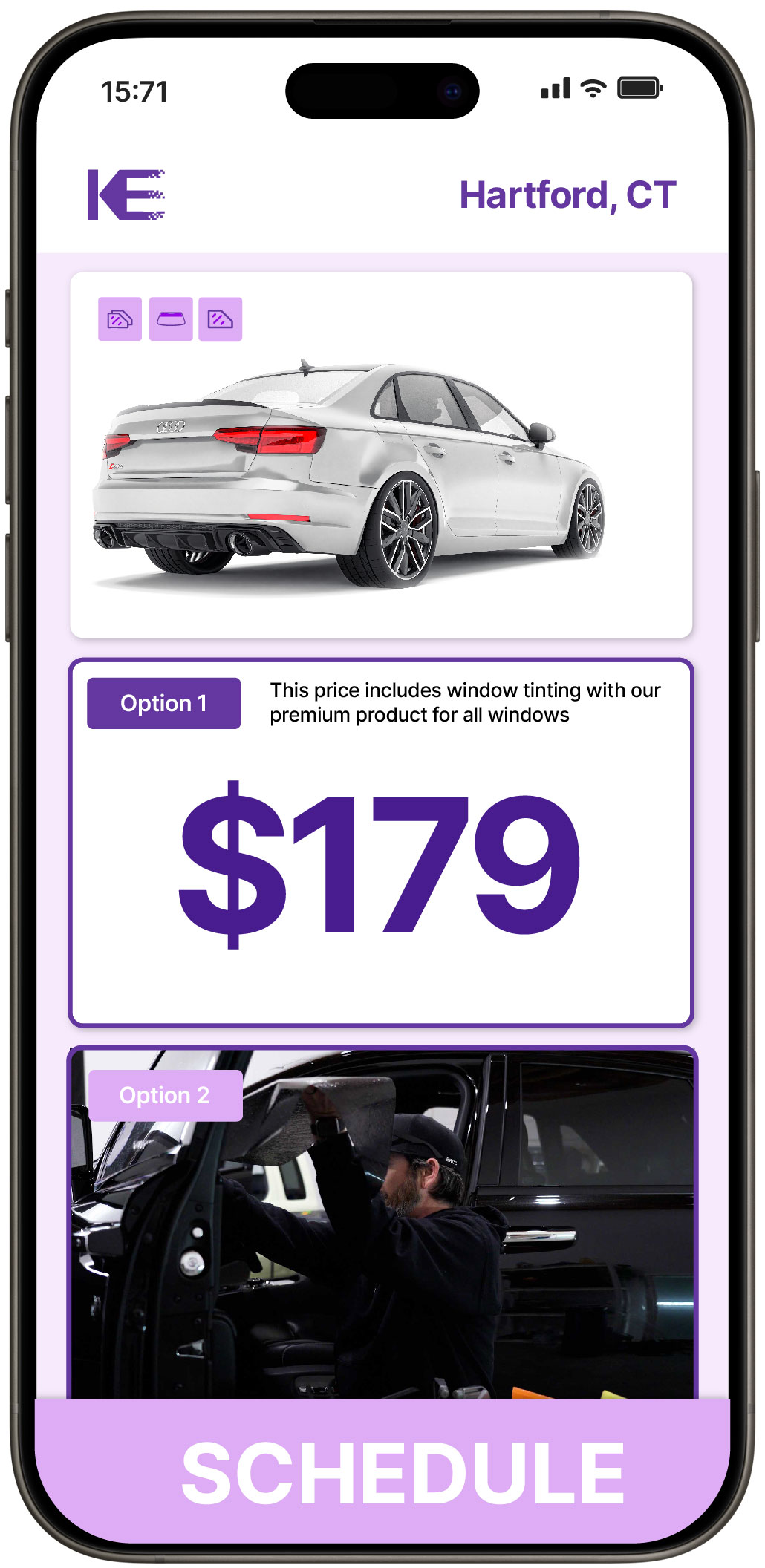 View Competitive Car Window Tinting Prices in Hartford, Connecticut