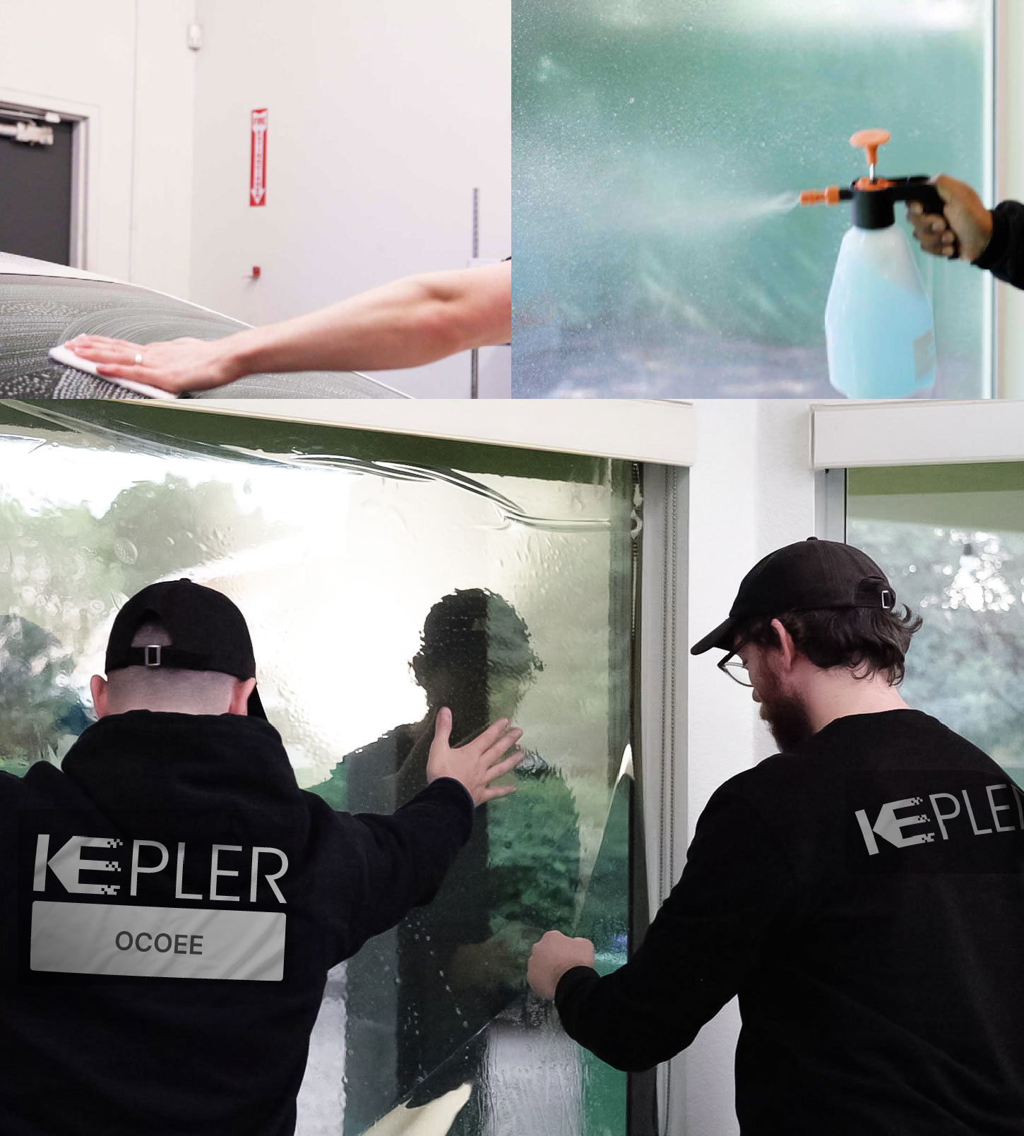 Expert Technician Fitting Ceramic Window Tint to Home in Ocoee
