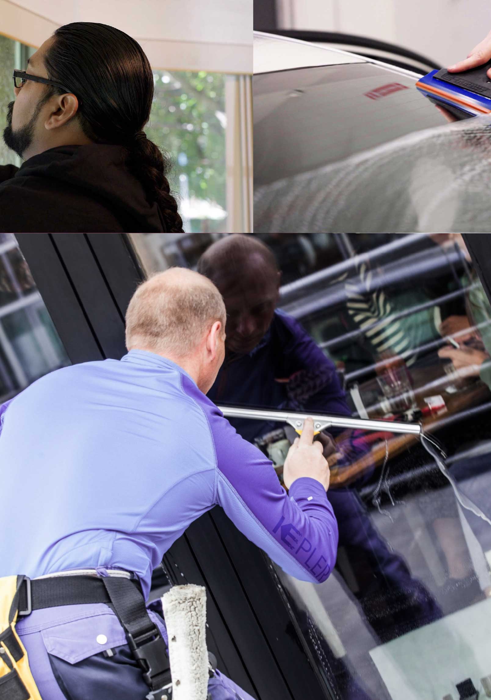 Kepler Professional Applying Anti-Graffiti Window Film to a Stanton Shop Front