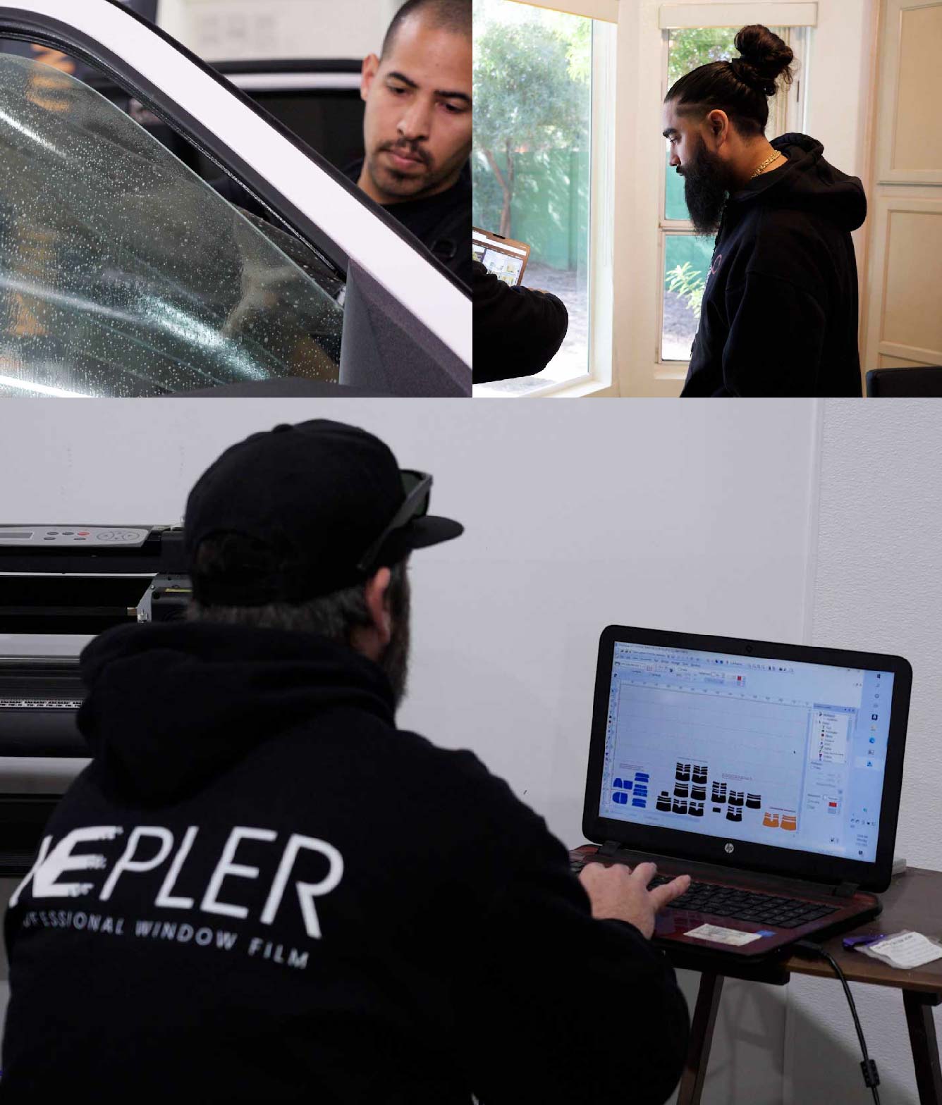 Ceramic Window Tinting Expert Cutting Film in Lufkin, Texas