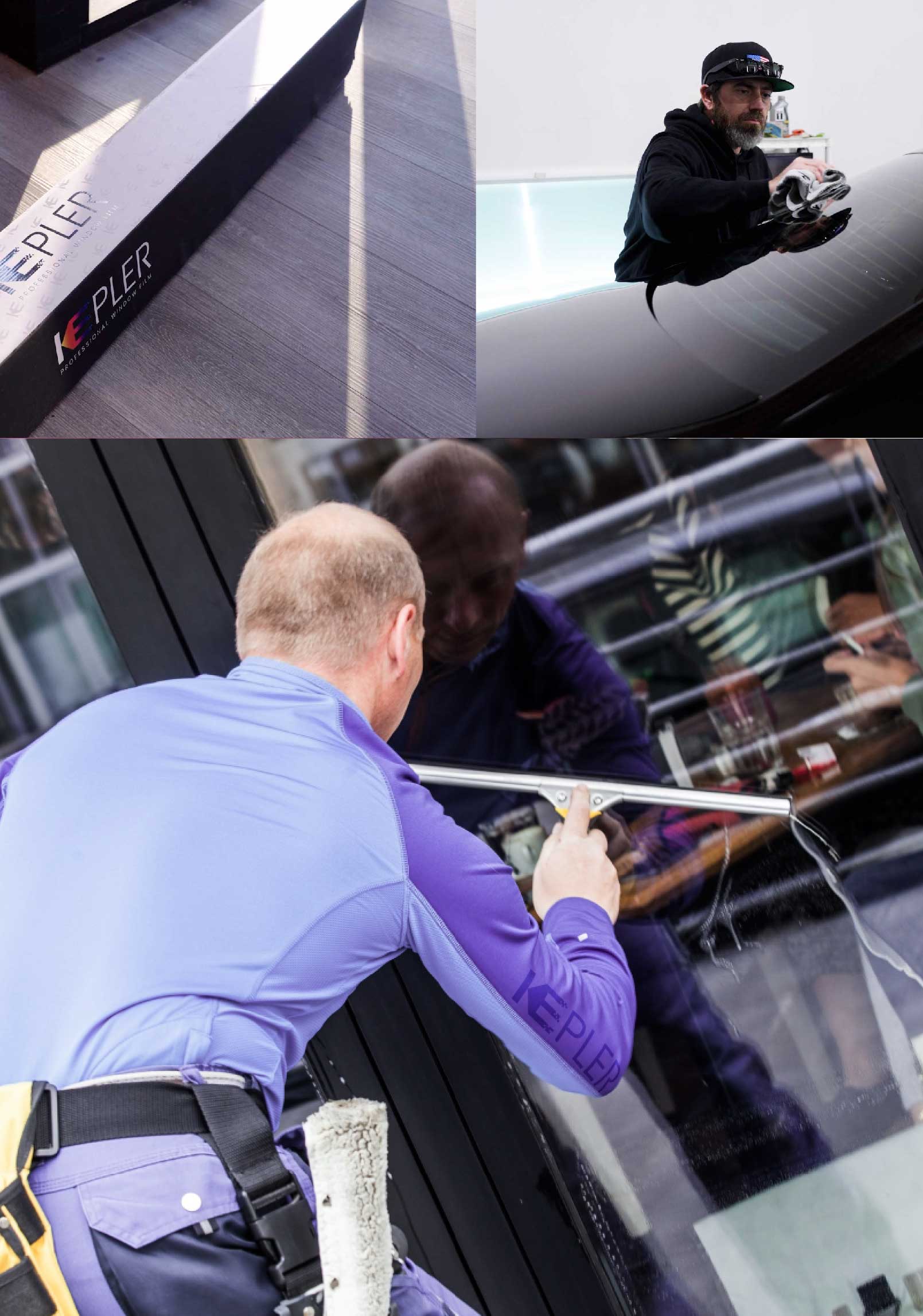 Kepler Expert Applying Anti-Graffiti Window Film to a Great Bend Shop Front