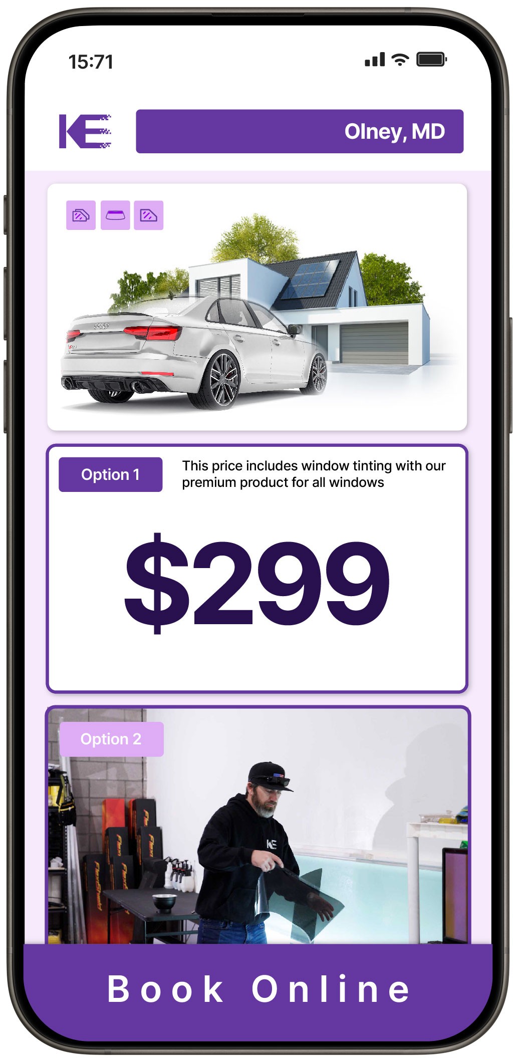 View Competitive Tesla Window Tinting Costs in Essex, Maryland